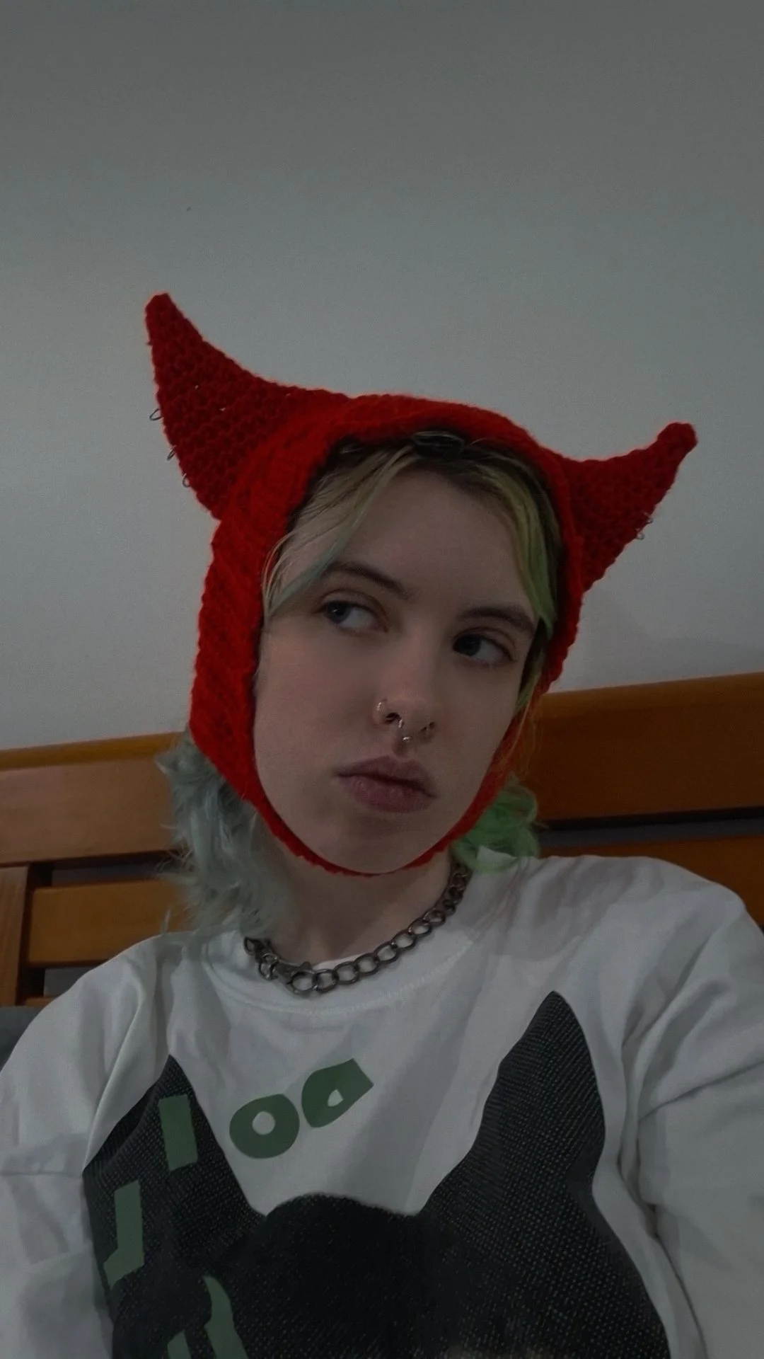 Crochet Balaclava with Horns