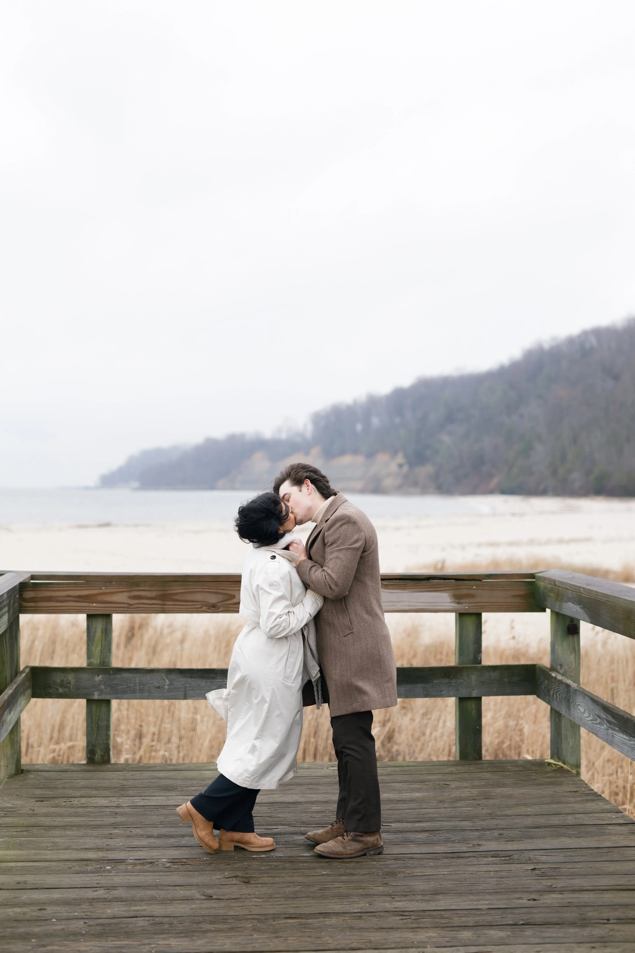  DMV couples photography session highlighting love, laughter, and movement in a winter creative shoot in Maryland. 
