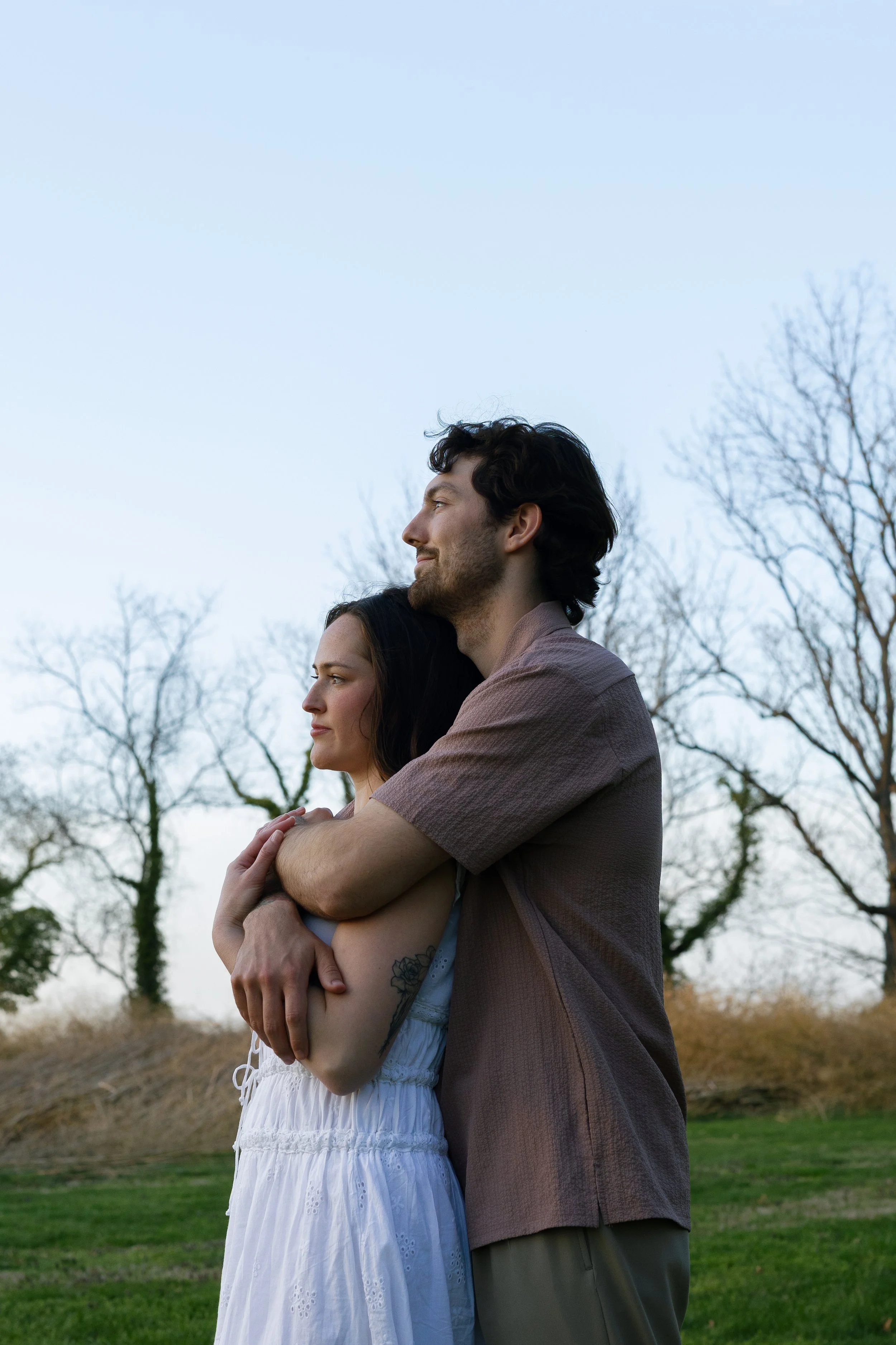 Maryland wedding and portrait photographer capturing a session with natural posing and genuine connection