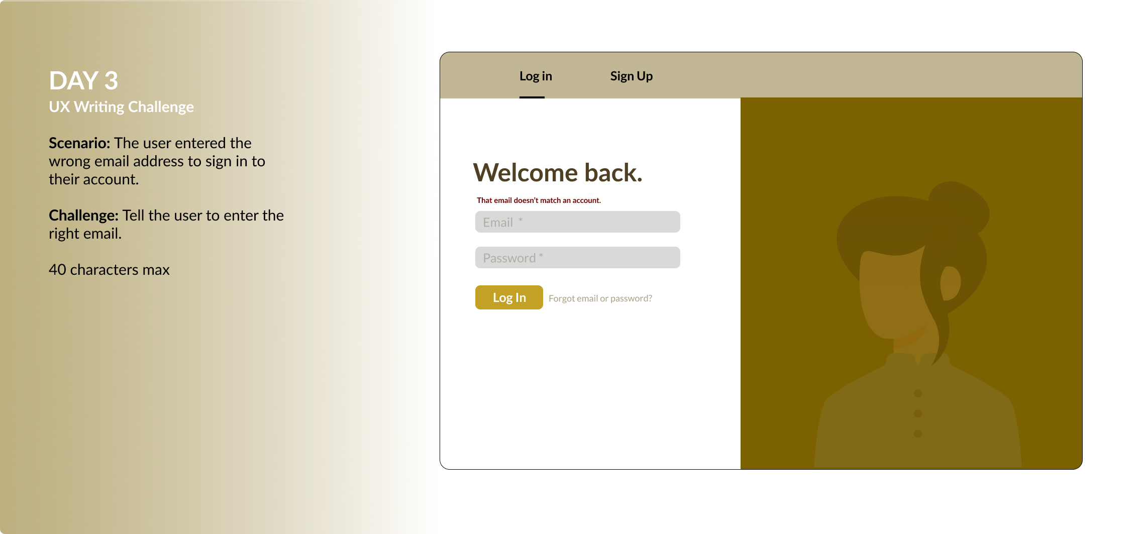 Designing Clear Error Messages for Wrong Email Entry