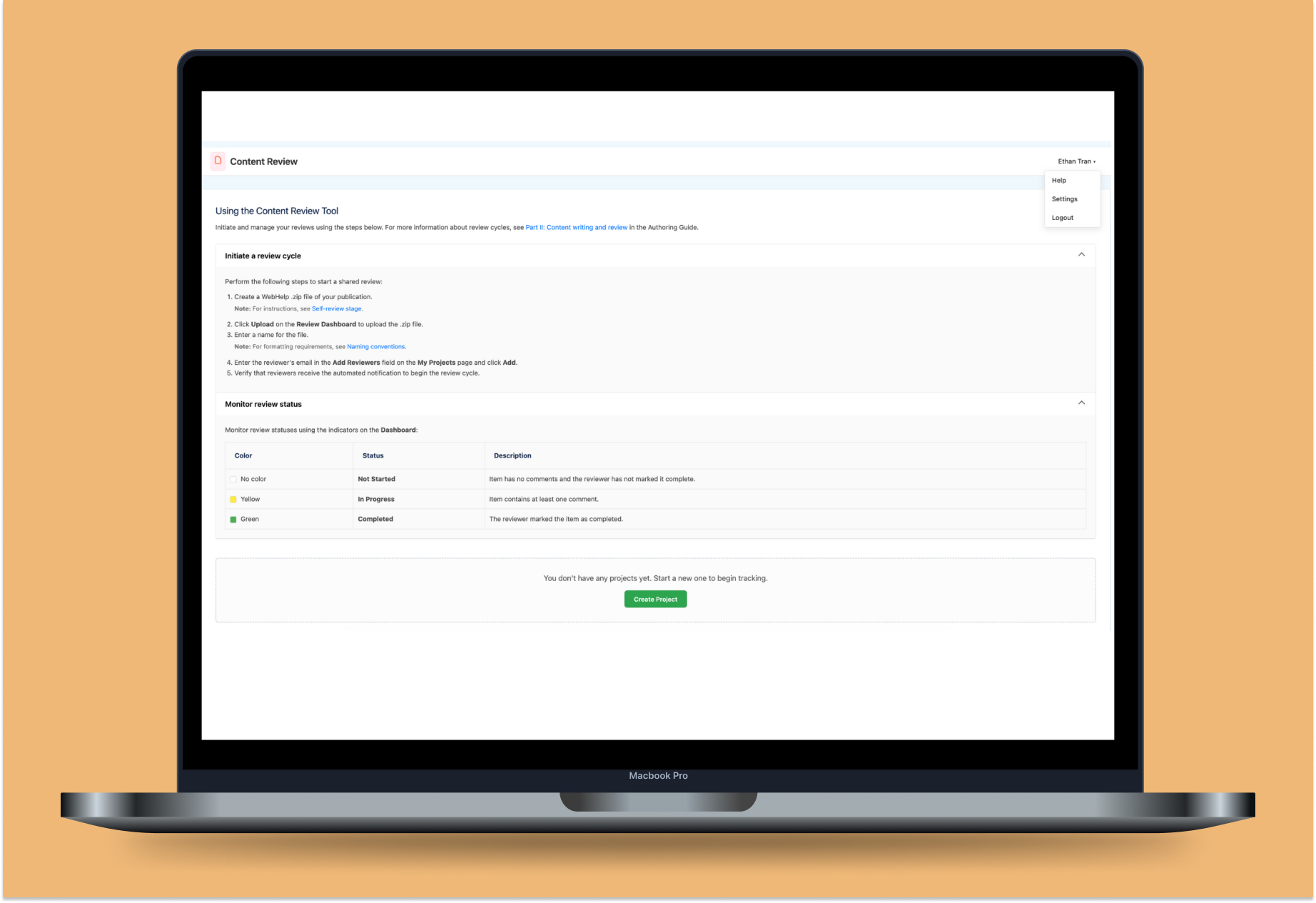 Designing an Action-Oriented Help Center for Content Reviews