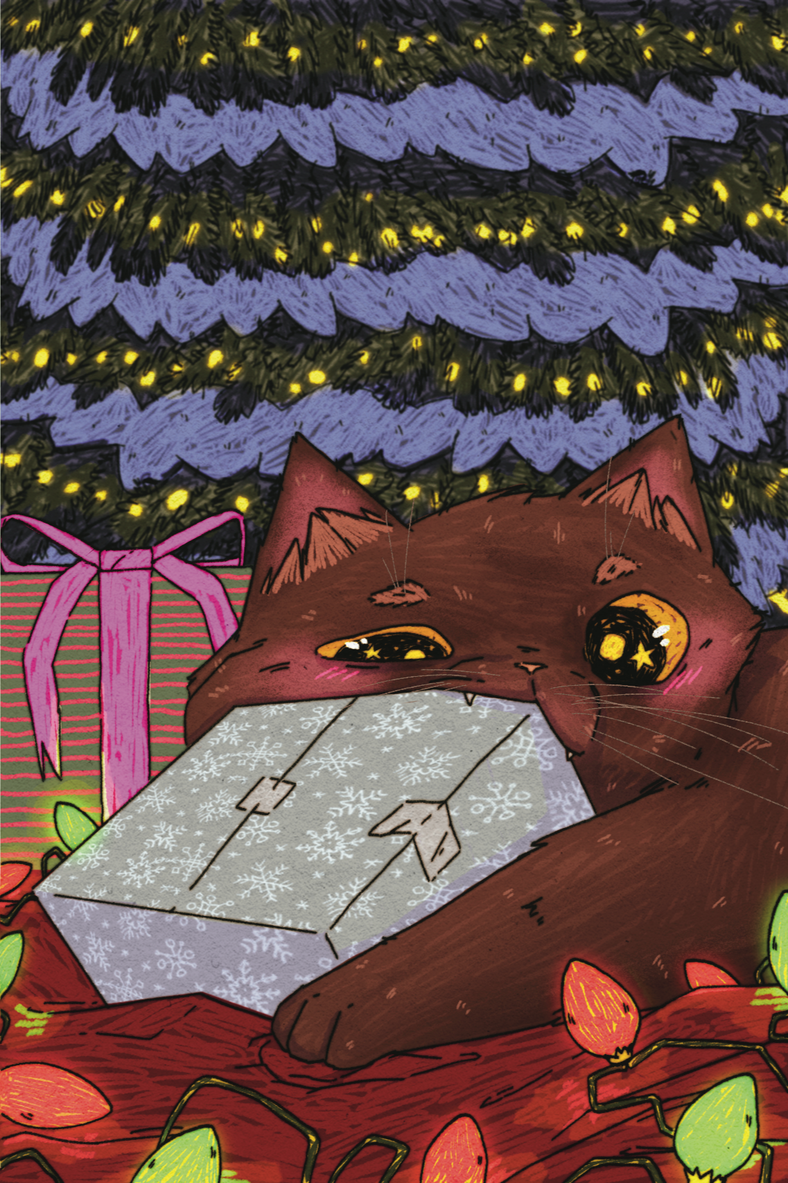 CAT CHRISTMAS CARD