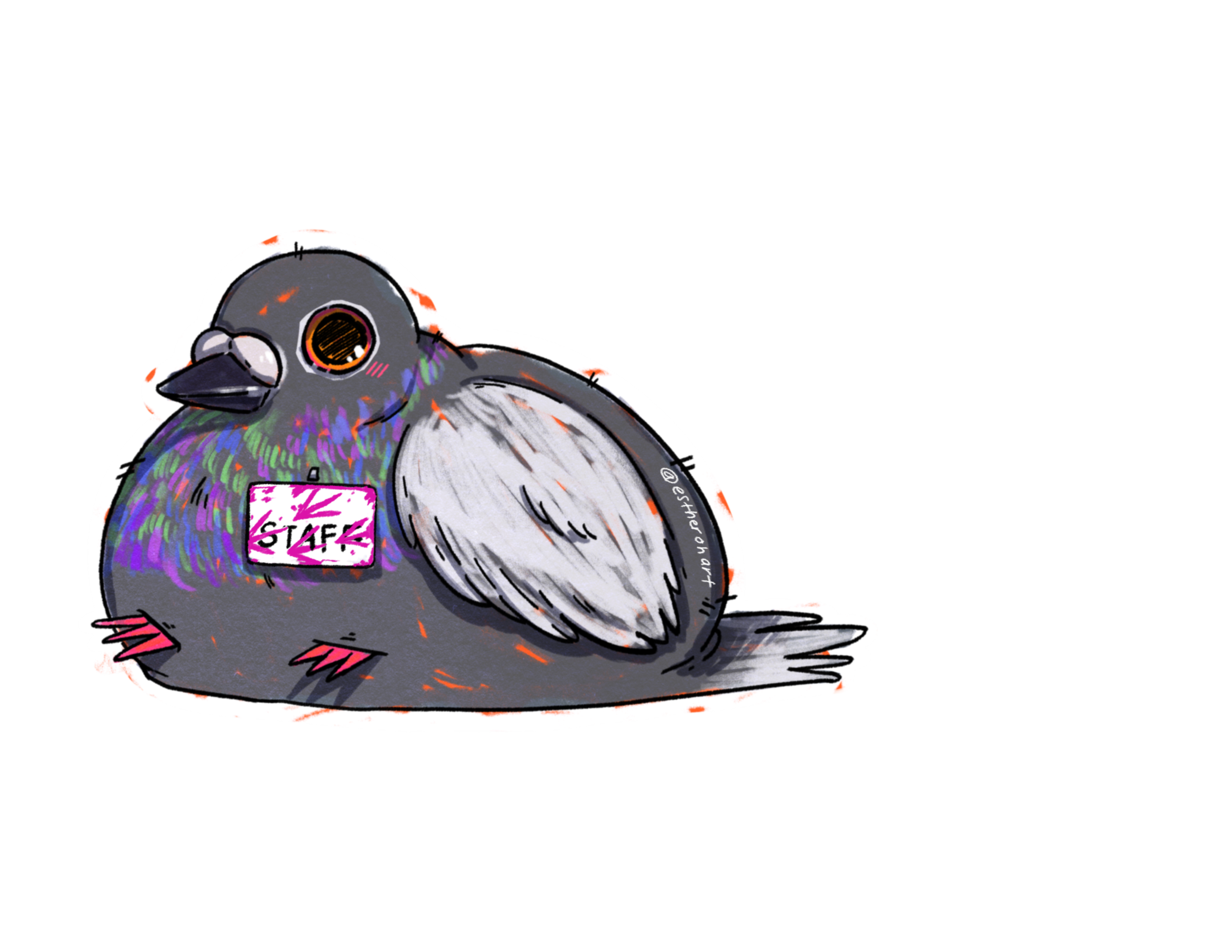 STAFF PIGEON STICKER