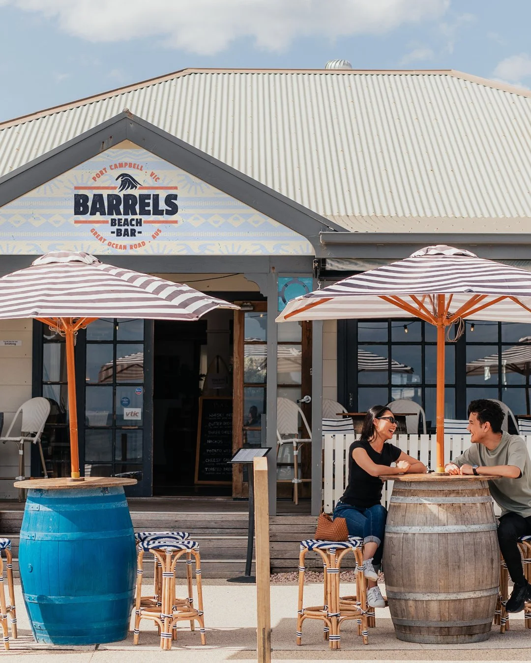 🌊 Brand Refresh for @barrelsbarportcampbell 🍹

Barrels Bar needed a brand that truly matched its beachfront location and laid-back coastal vibe. I worked across the full rebrand &mdash; from visual identity, signage, menus, print collateral and foo