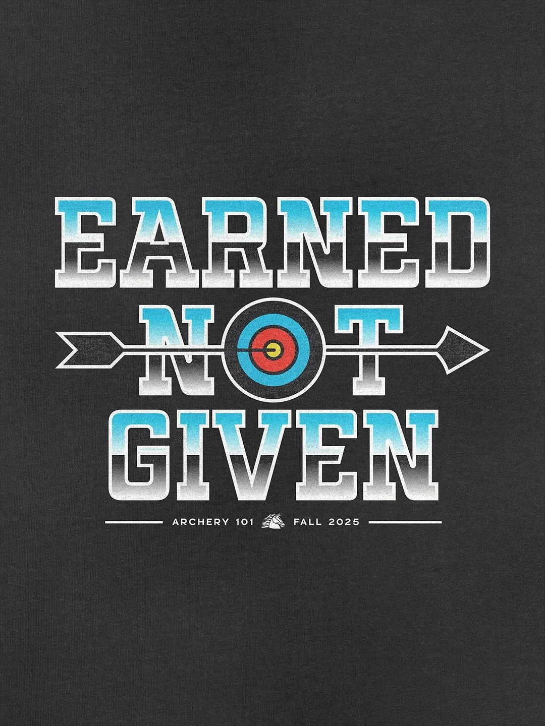 Earned. Not given. 🎯💪
-
Fun graphic I did for Harlow&rsquo;s archery club! I love seeing the kids rocking&rsquo; these shirts at school. 
-
#appareldesign #graphictee #graphicdesignerlife #designinspiration #typelover