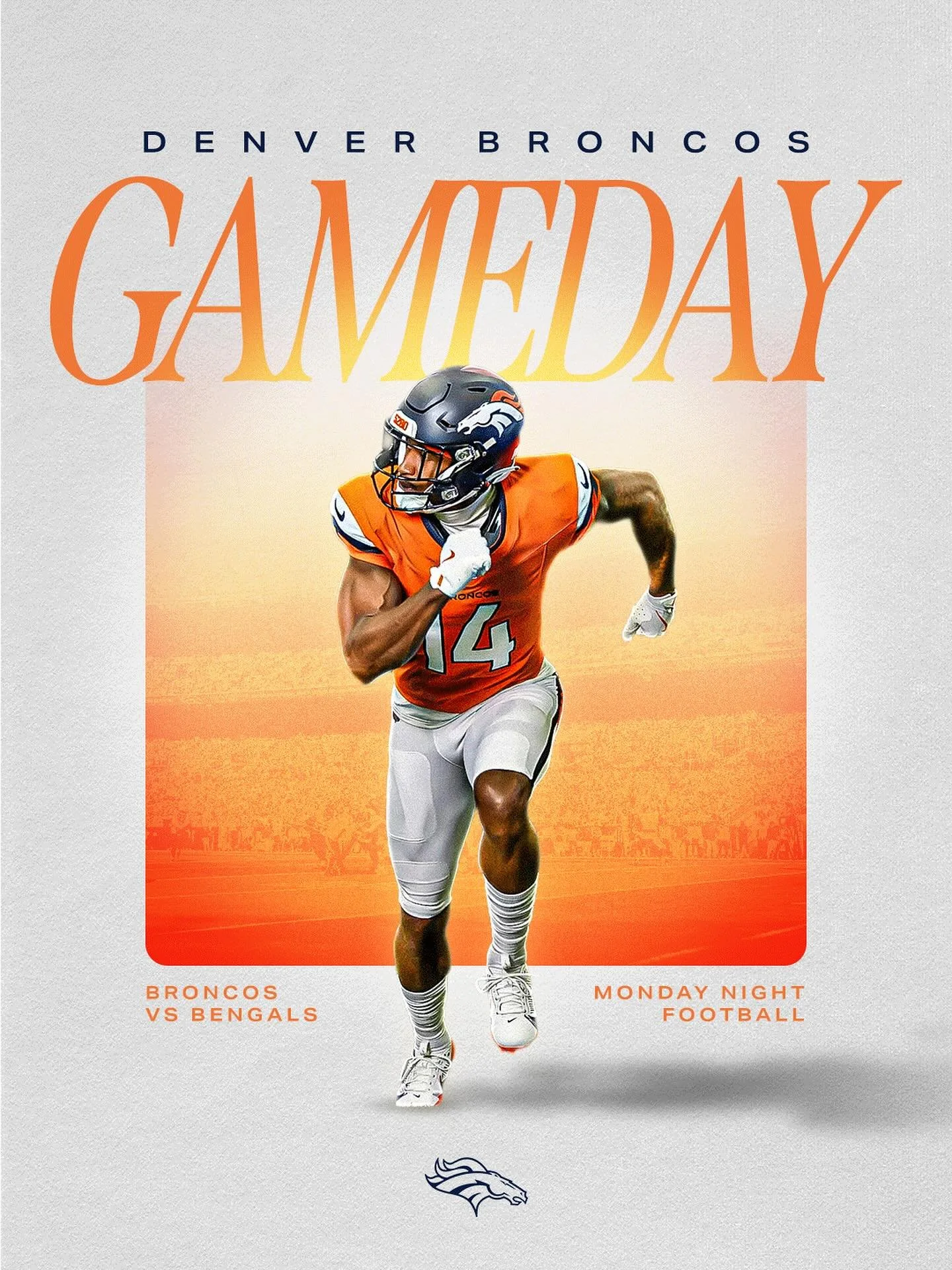 🏈🔥 DB4L
Sharpening the Photoshop skills one game day at a time. Here&rsquo;s my own spin on a Broncos game day graphic.
-
#BroncosCountry #GraphicDesign #SportsGraphics #Photoshop