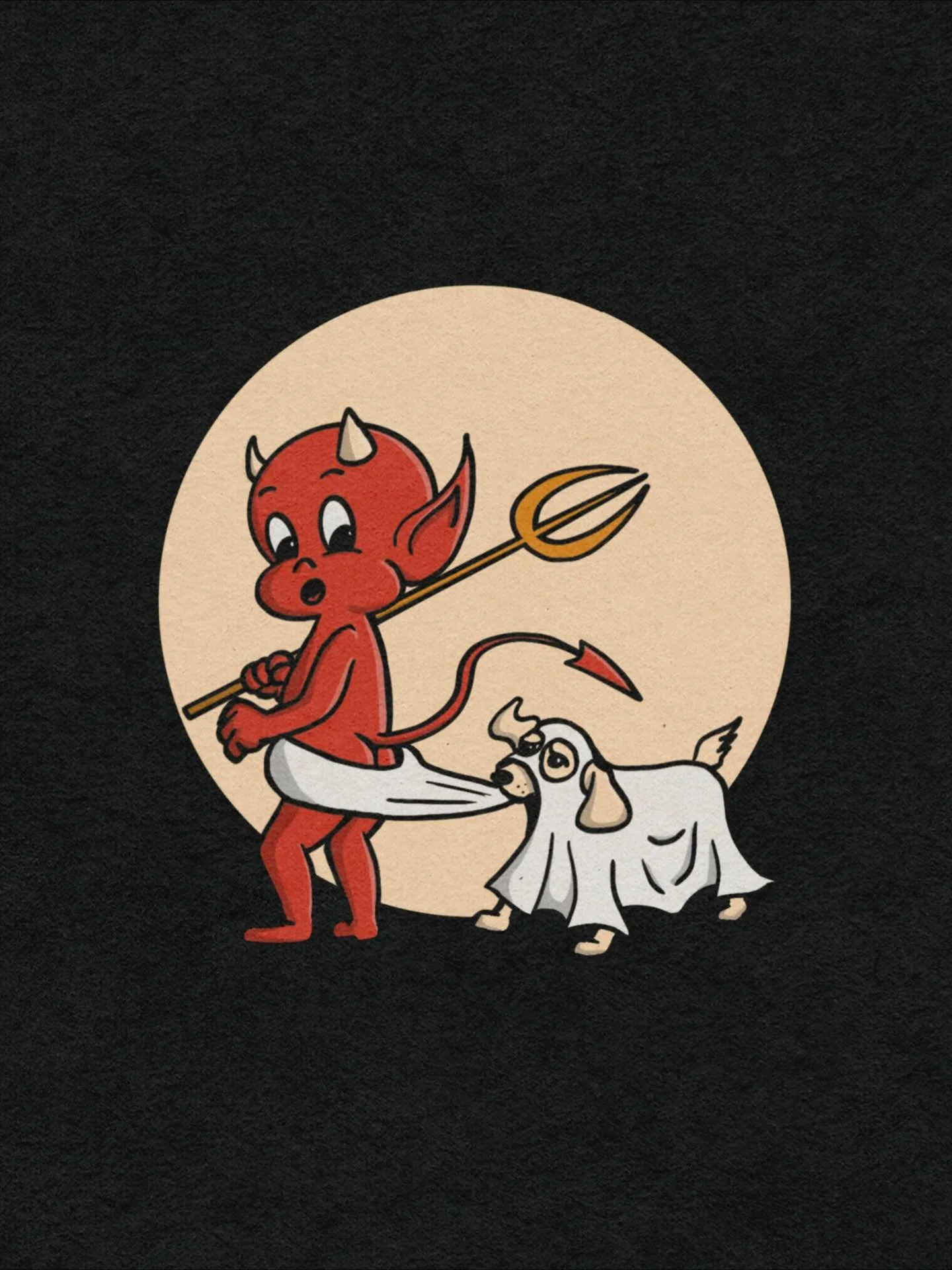 Running a little late on the RetroSupply Fright Fall challenge, but I couldn&rsquo;t skip the &lsquo;Devil&rsquo; prompt. 👹
Had to throw in a little ghost pup mischief for good measure.
-
#FrightFall #RetroSupply #RetroSupplyCo #FrightFallChallenge 