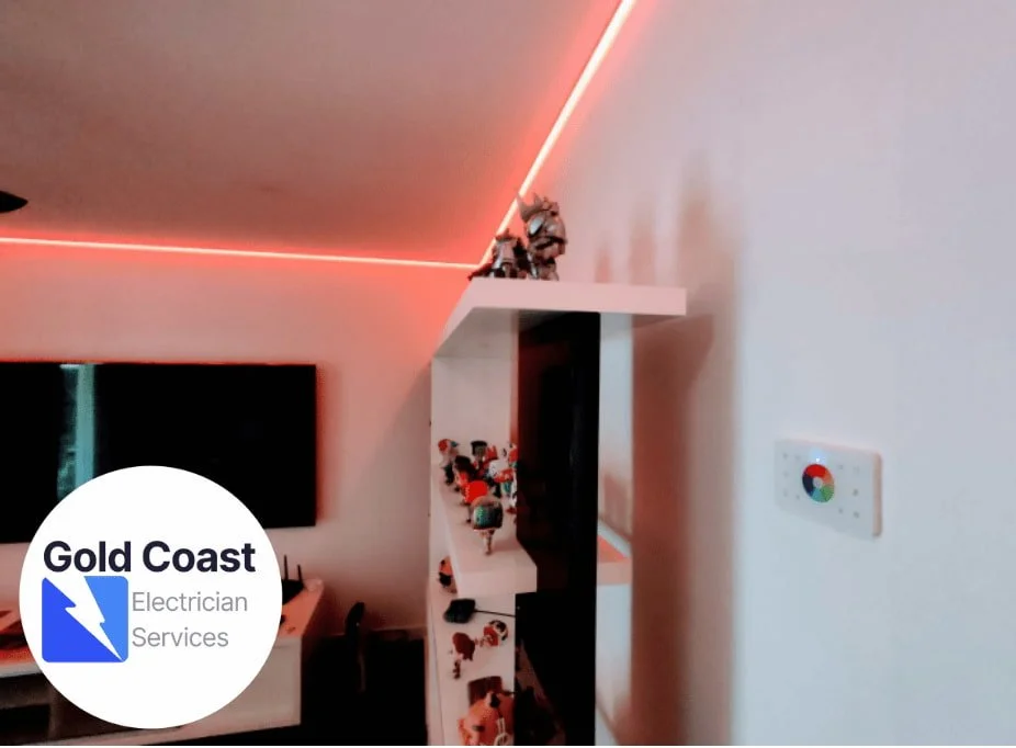 LED RED Strip lighting installation in Gold Coast