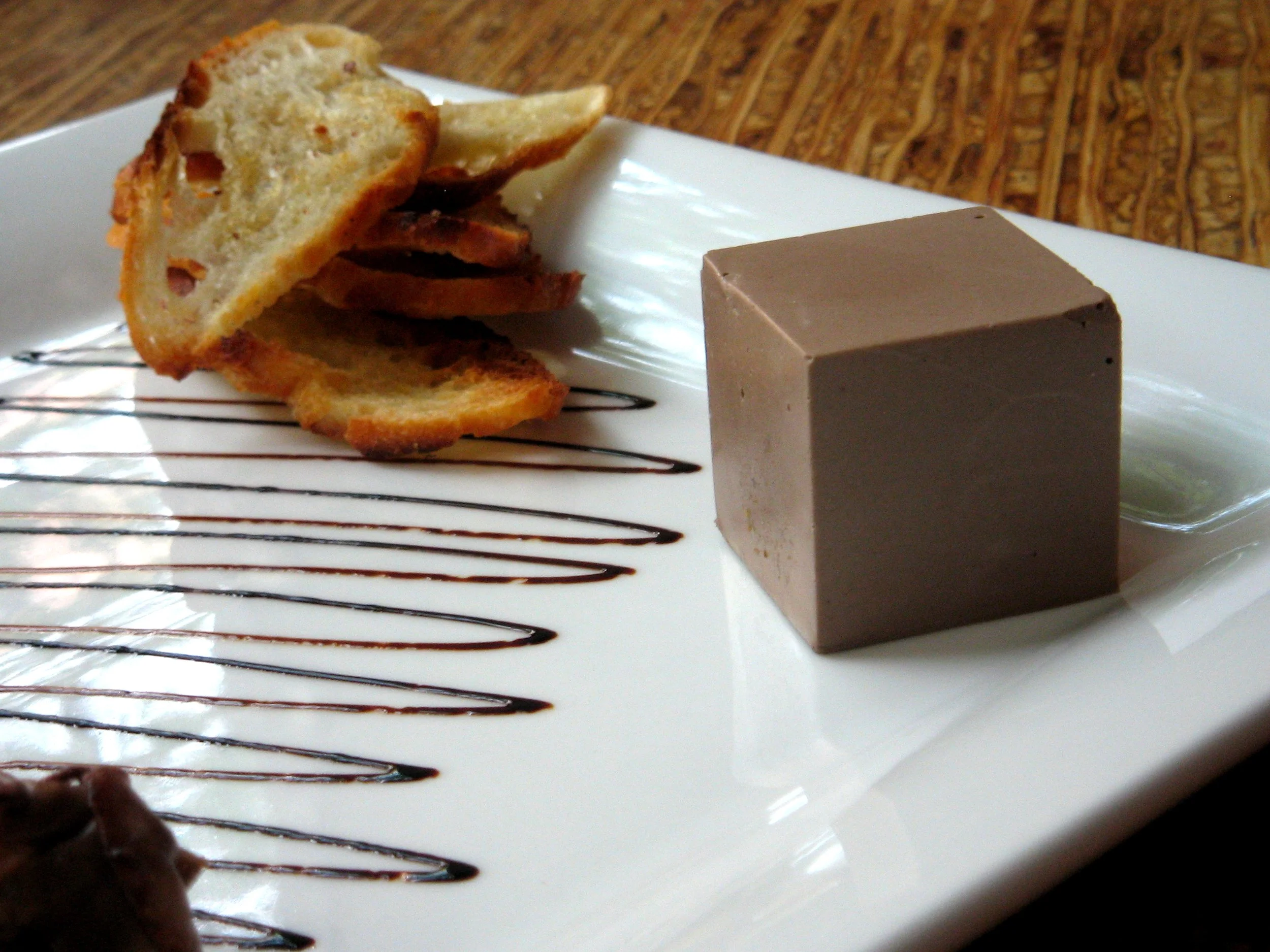 Portobello mousse with truffle toasts and roasted pear and fennel salad Recipe by Chef Amanda Cohen