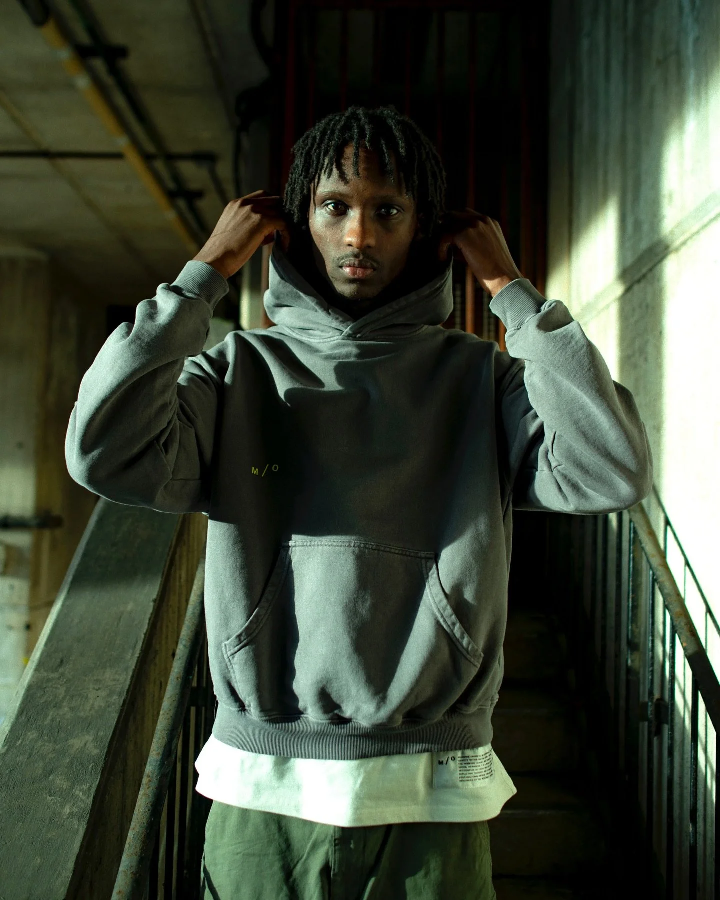 _
Product: Concrete Oversized Hoodie, Washed Grey
Model: @rabbikaninda 
Photography: @charliebirch_ 
Location: Alexandra &amp; Ainsworth Estate, London