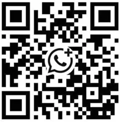 QR code with WhatsApp logo in the center