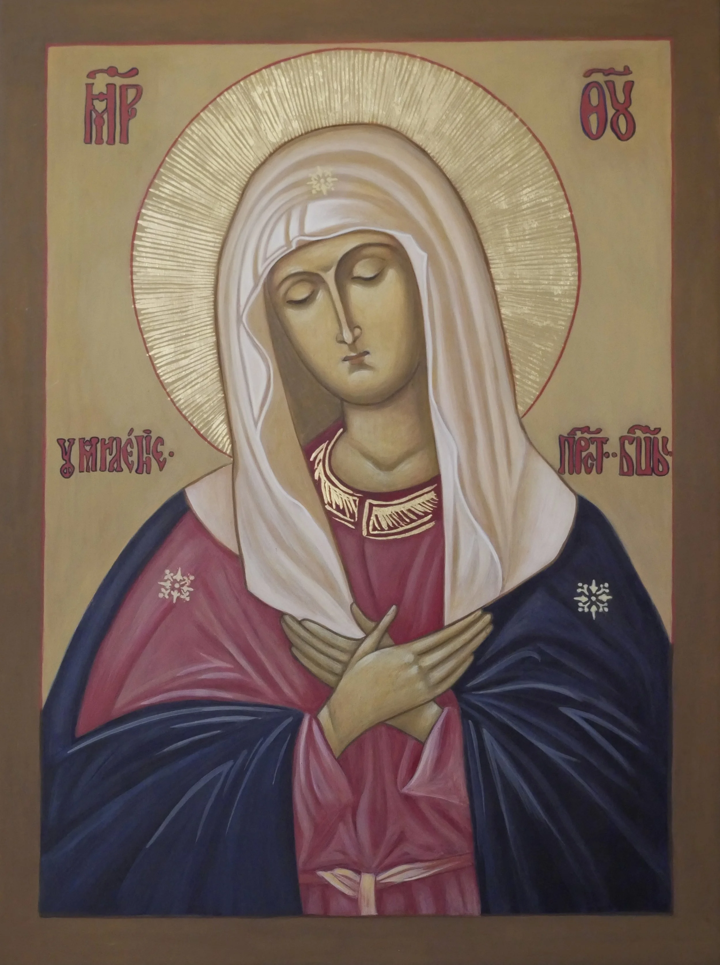 Madonna, egg tempera on wood panel, 40 × 30 cm (15.7 × 11.8 in)