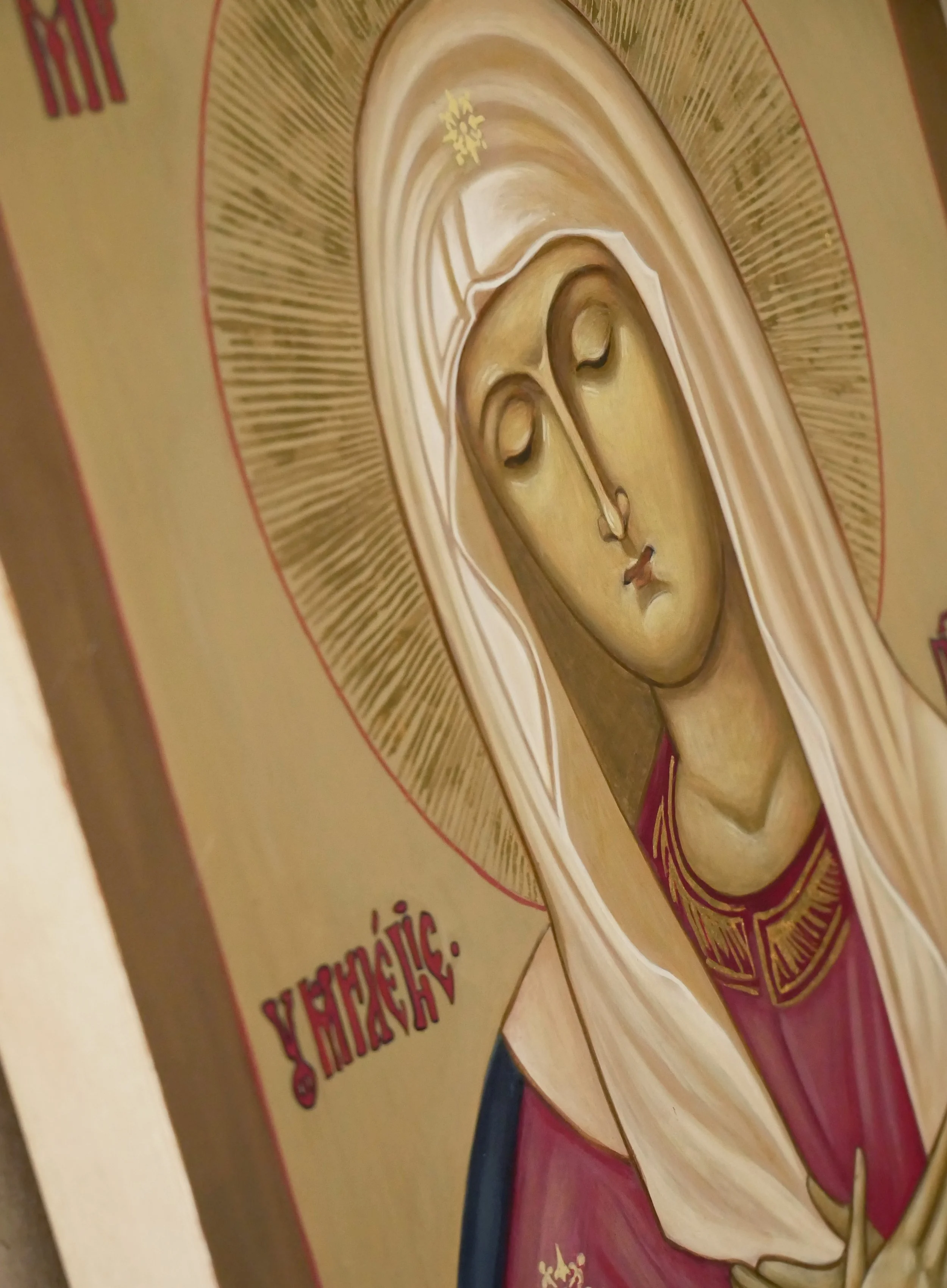 Madonna, egg tempera on wood panel, 40 × 30 cm (15.7 × 11.8 in)