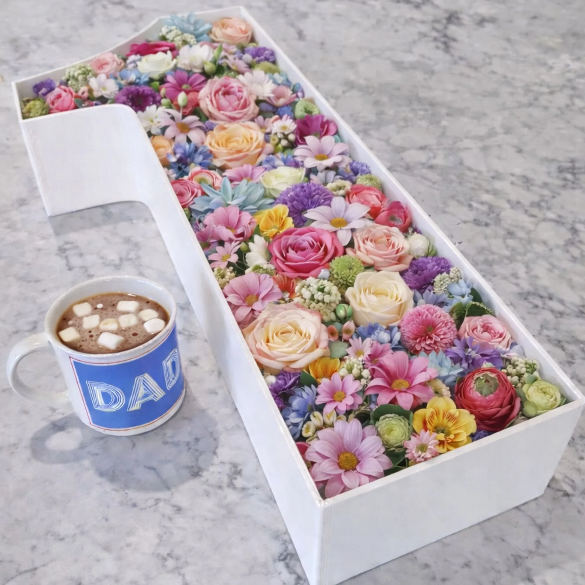 60cm white number 1 grazing tray for party food display