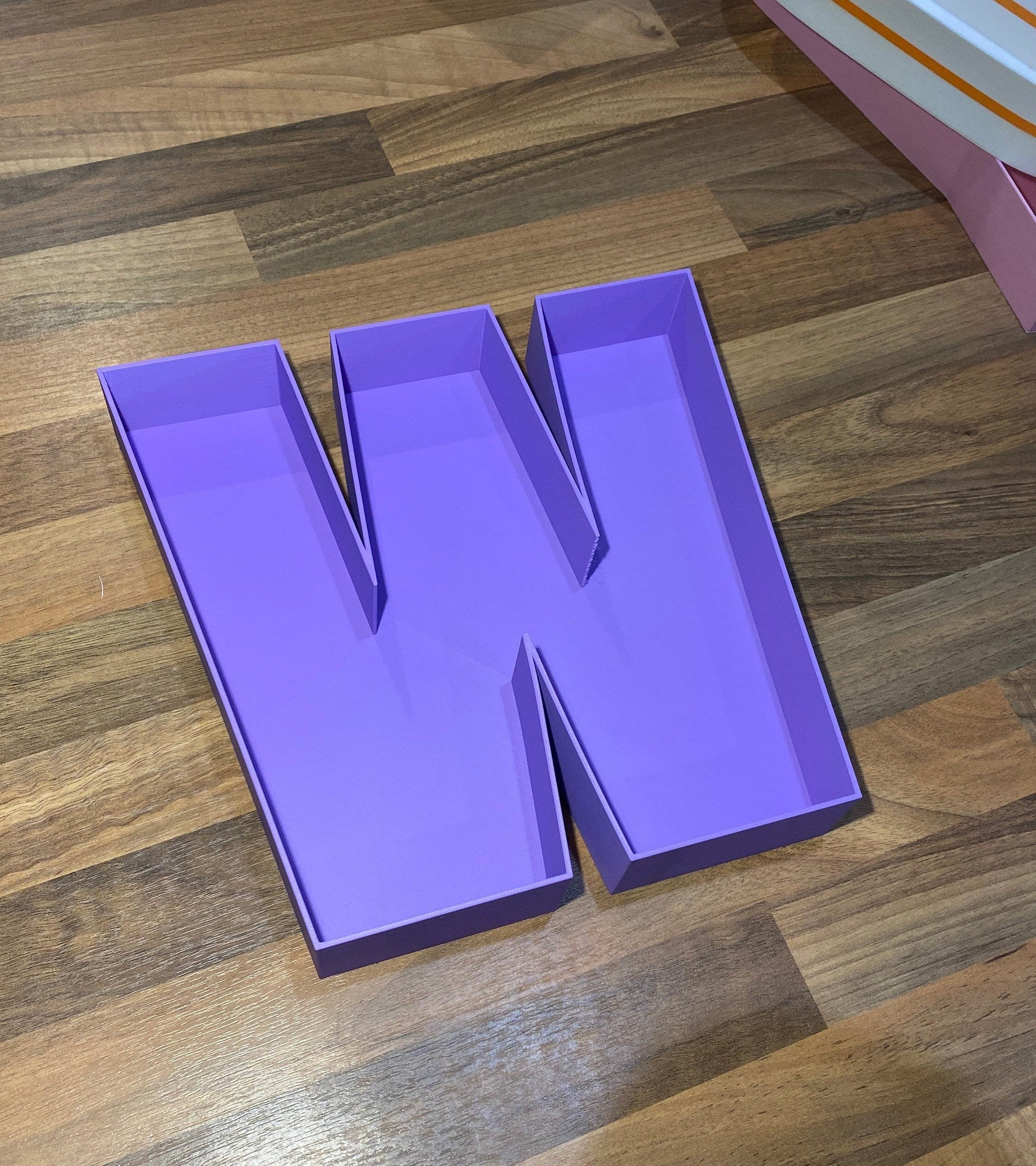 Purple numbers and letters