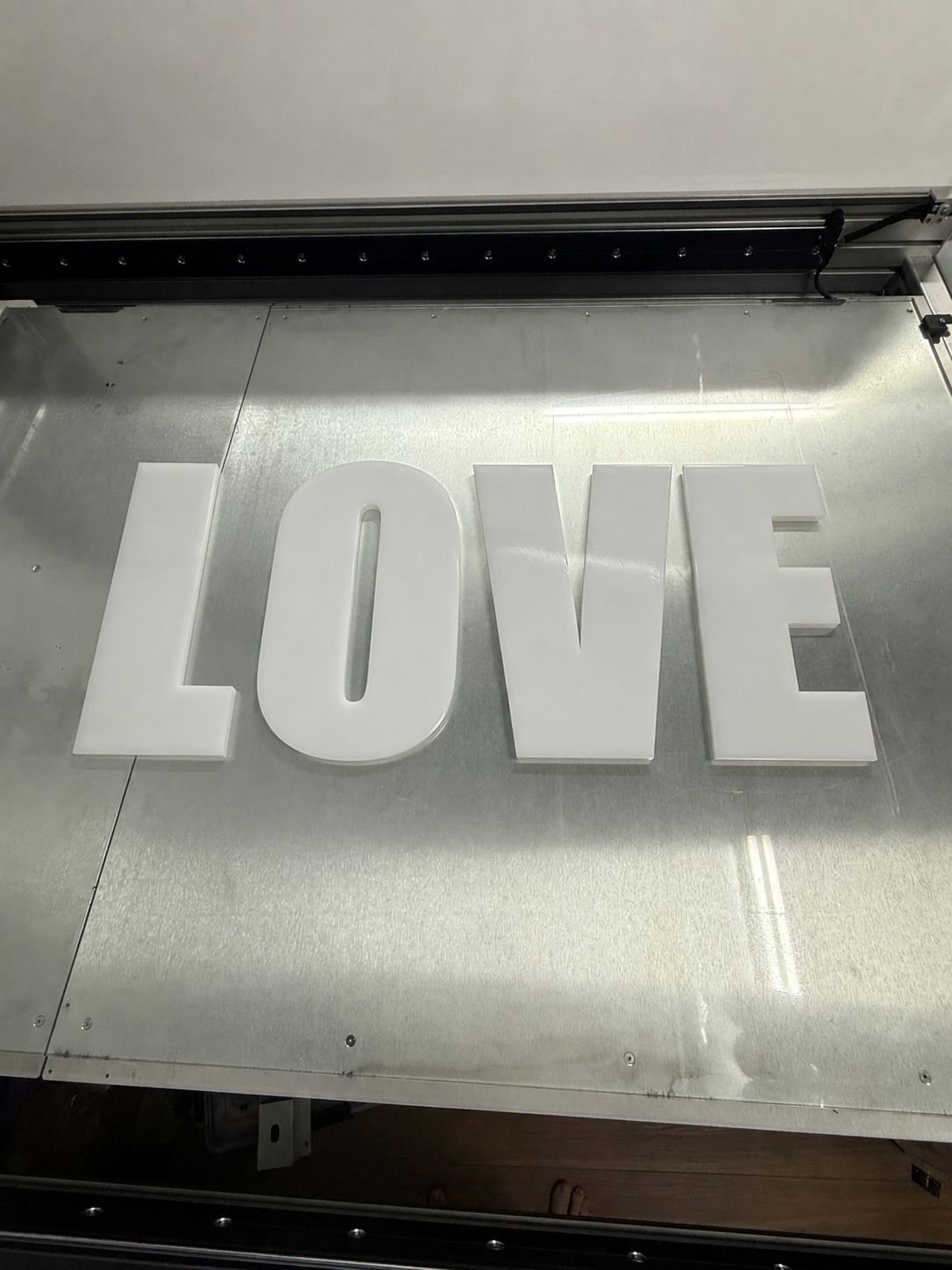 Premium Acrylic LOVE Word Set | Wedding Sign | 6mm Opal Cast Acrylic
