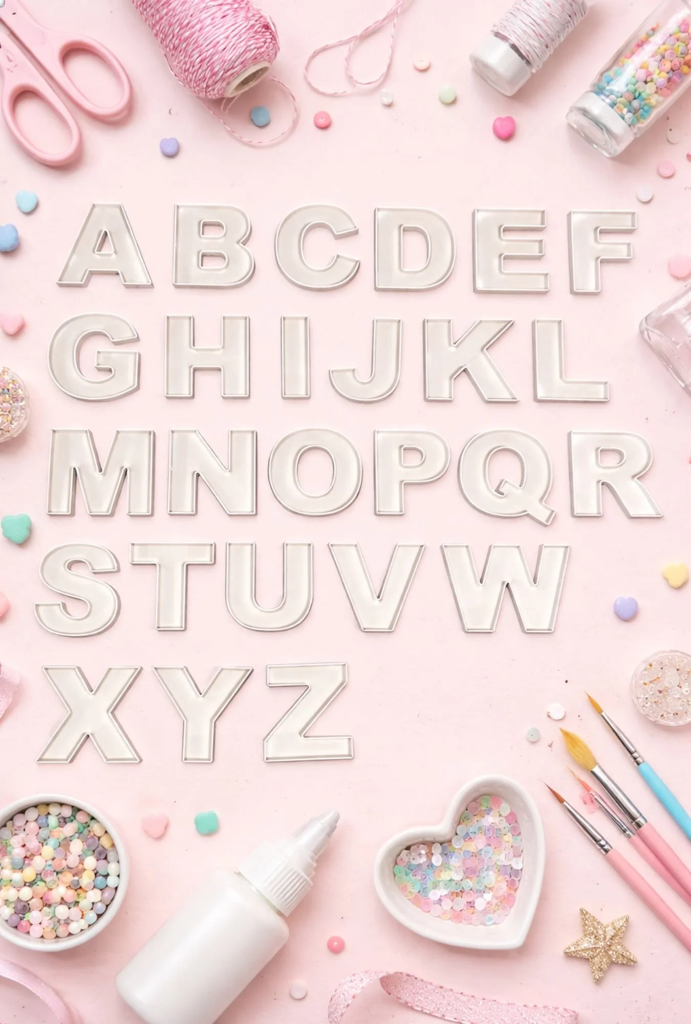 blank alphabet letters ready for decorating