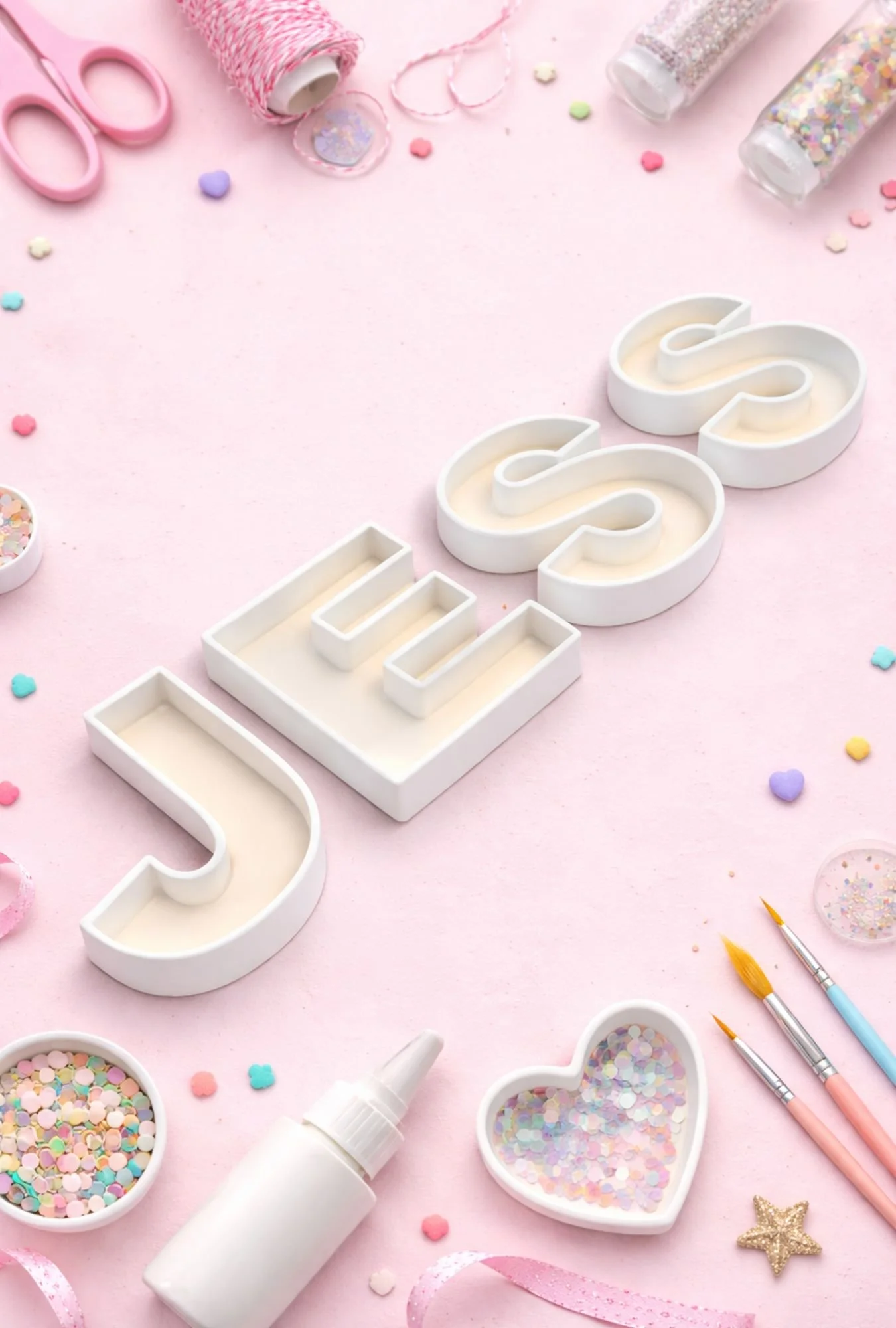 paintable craft letters for kids and hobby use