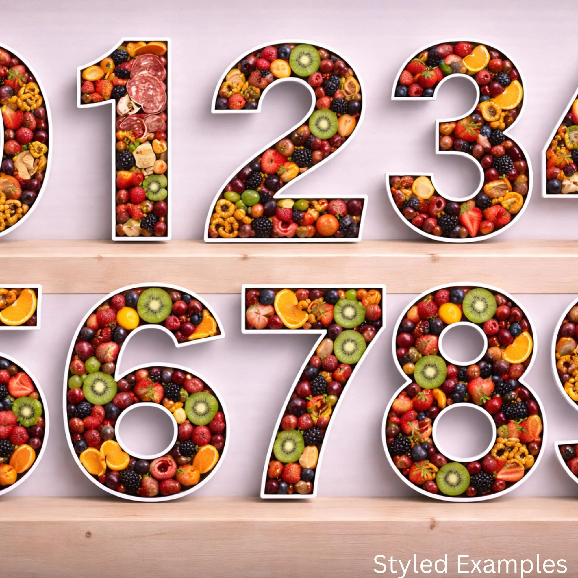 Fruit number trays — supplied ready to fill, you create the display.