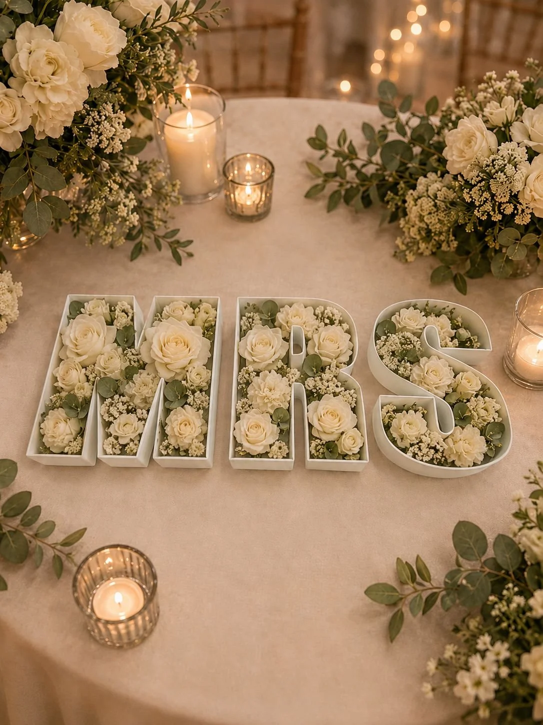 MRS floral fillable letter centrepiece for wedding celebrations.jpg