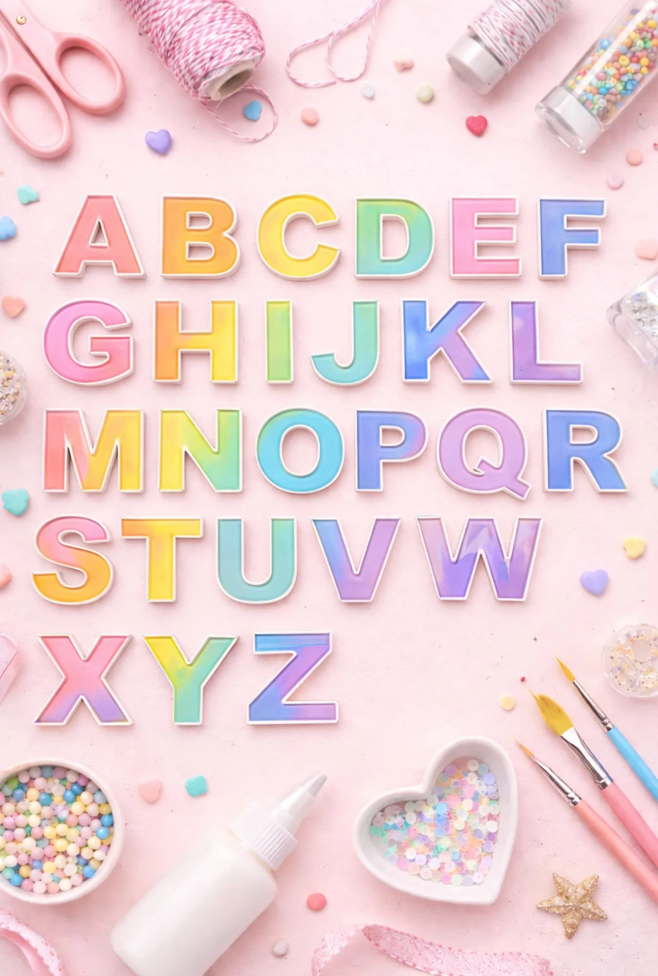 small white letters for personalised name signs