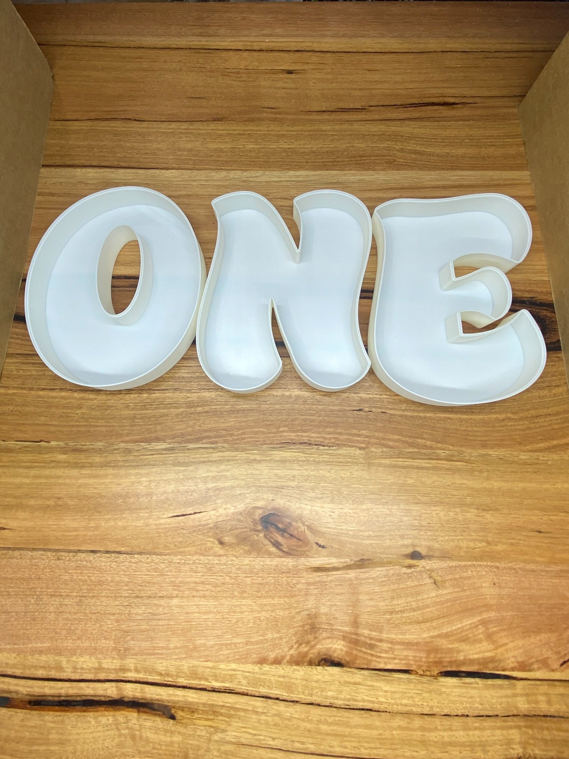 3D printed charcuterie letters with removable acrylic lids