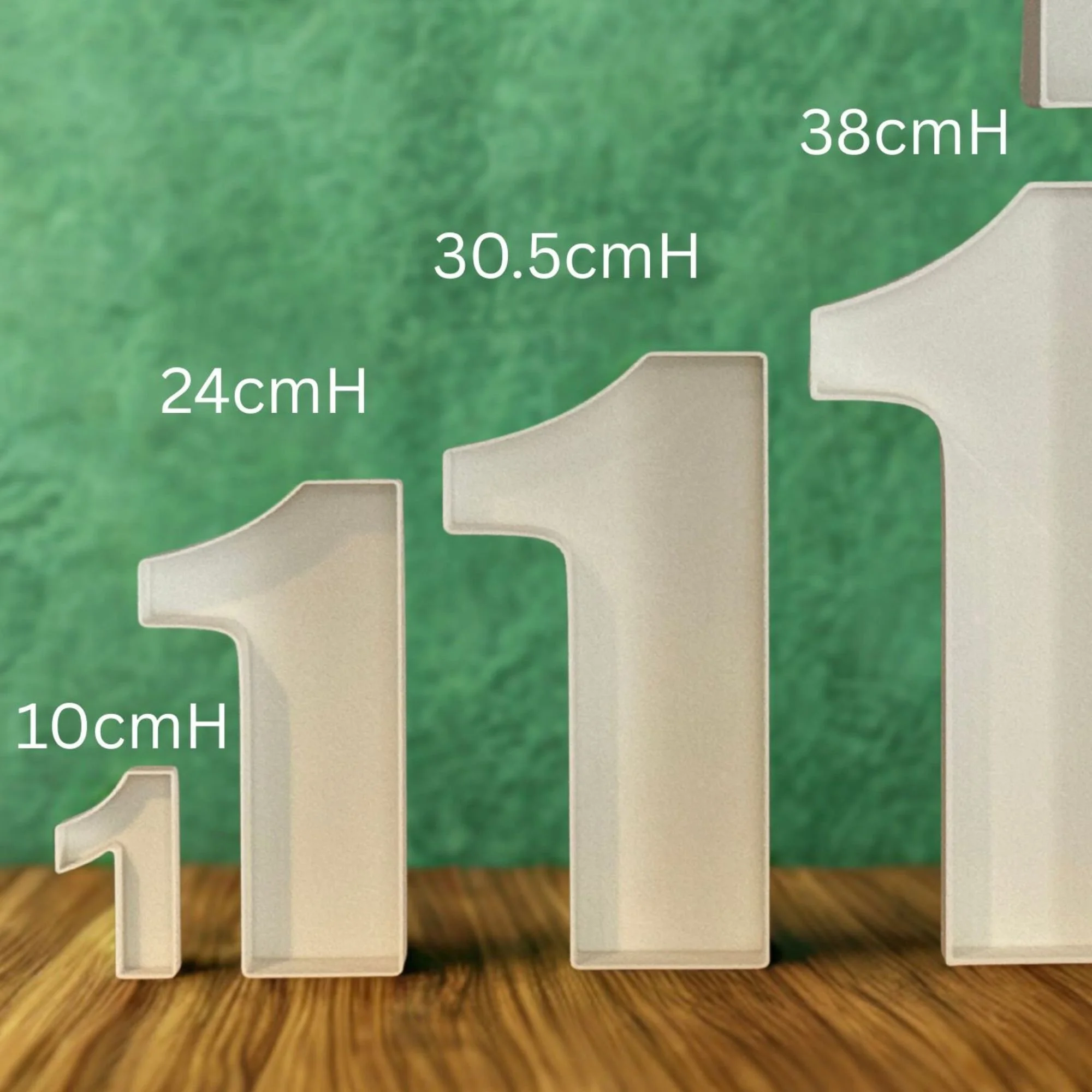 size guide for snack letters and number trays