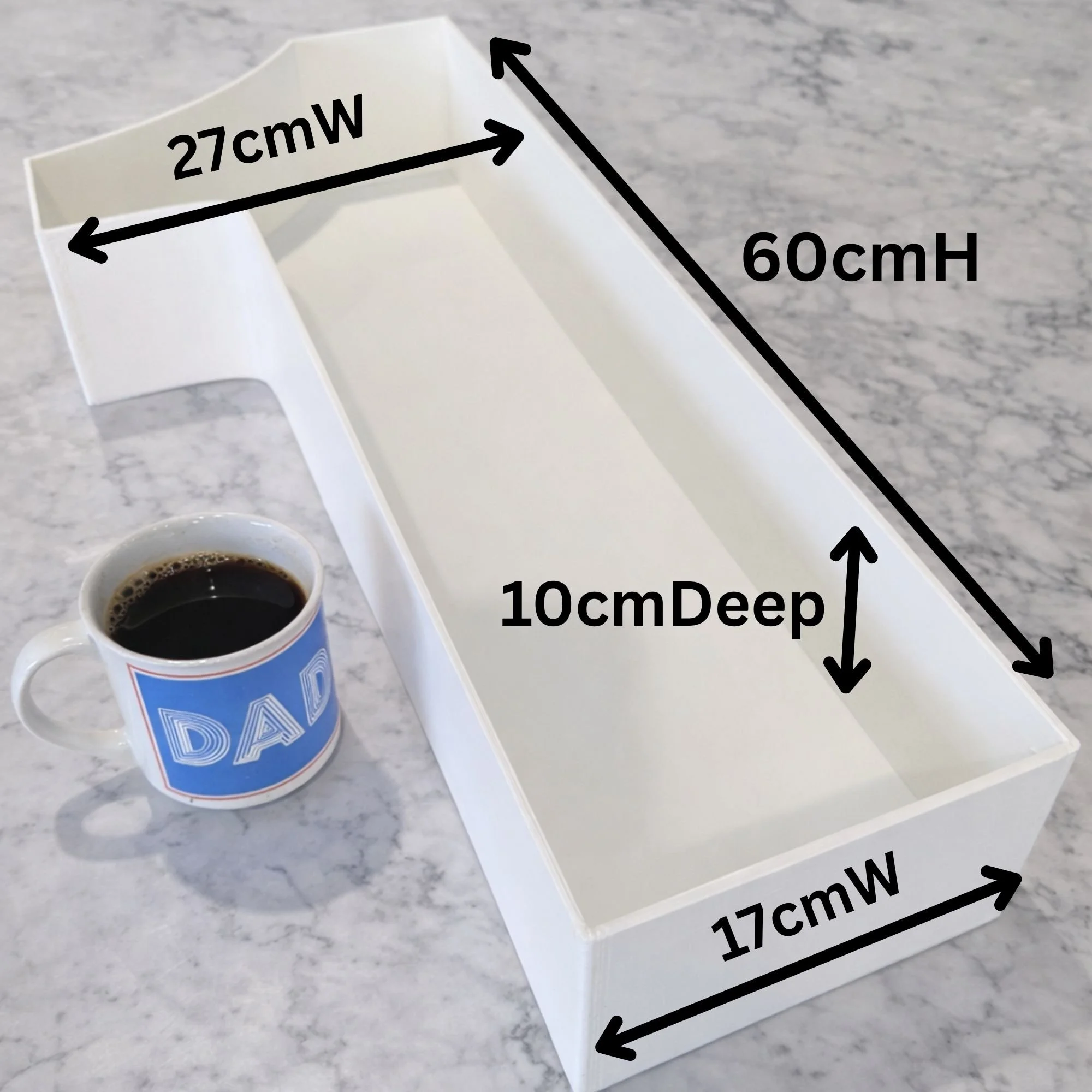 deep 100mm white fillable number tray party decoration