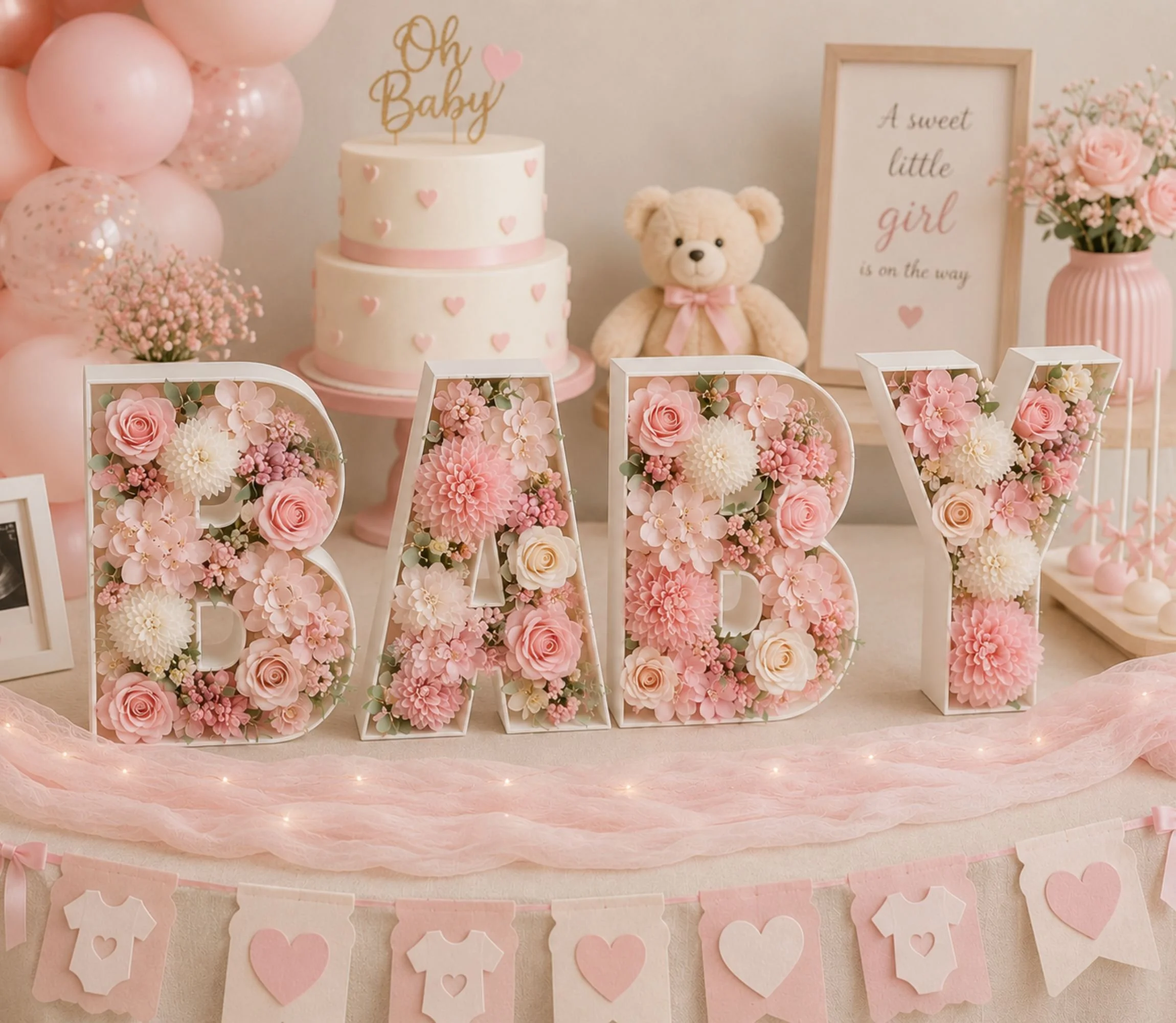 Baby Fillable Letters – BABY Letter Tray Set for Baby Showers