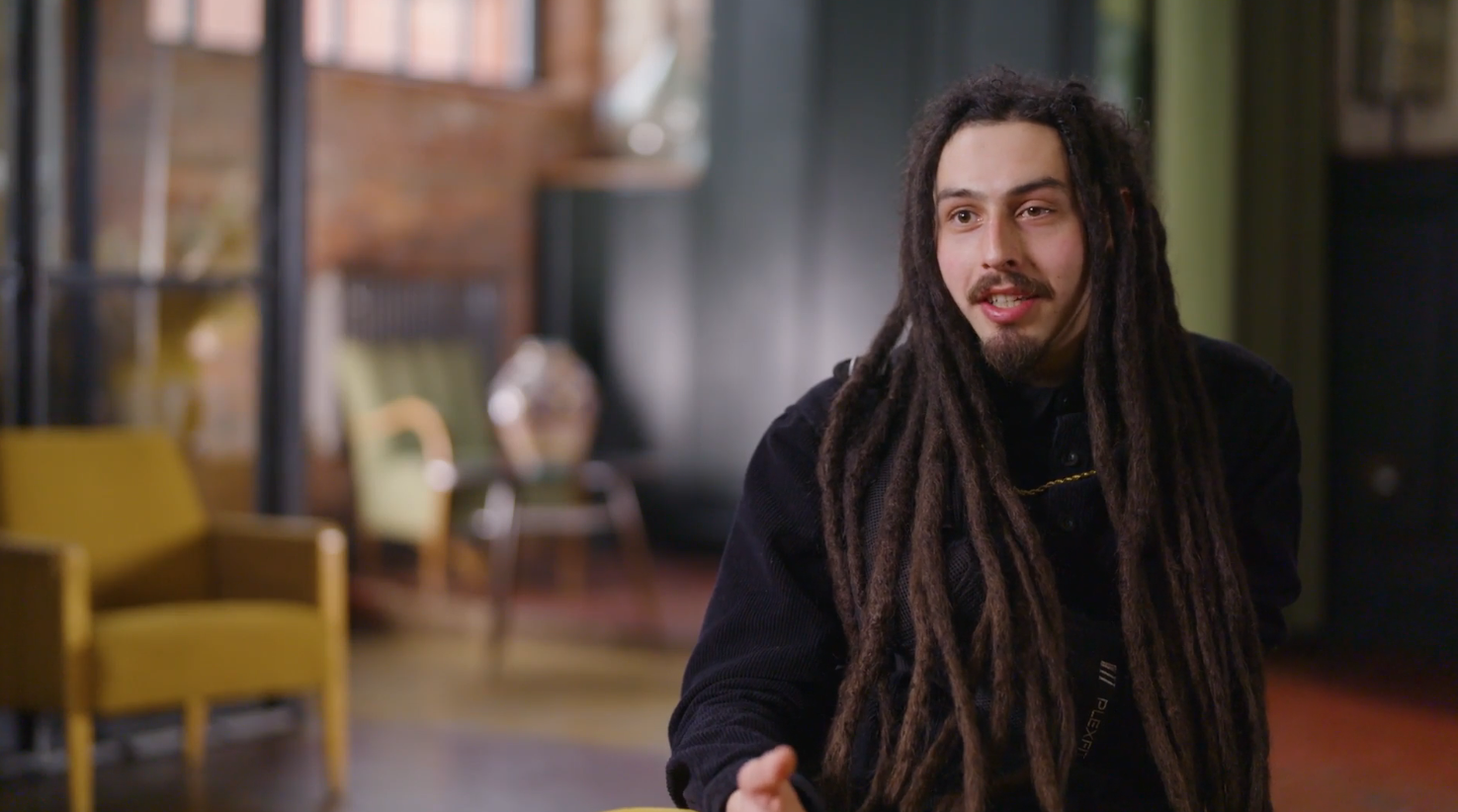 Kai talking to Camera.