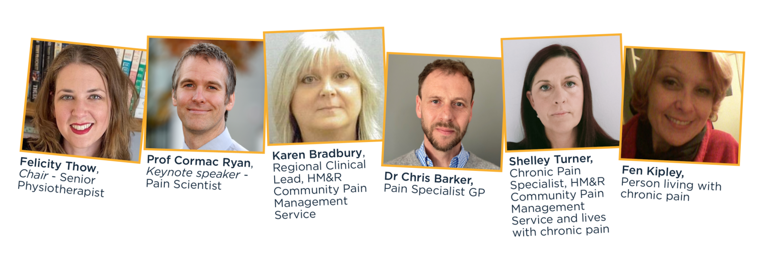 Photos of people on the panel: Felicity Thow, Professor Cormac Ryan, Karen Bradbury, Dr Chris Barker, Shelley Turner and Fen Kipley.