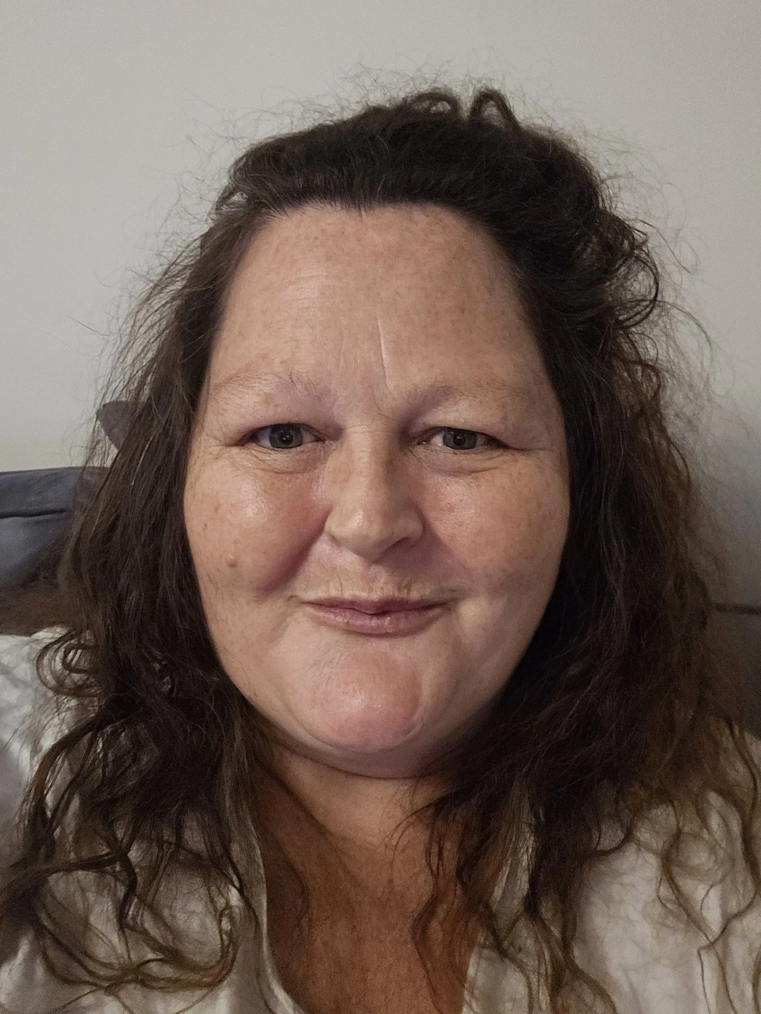 Kathleen smiling at the camera.