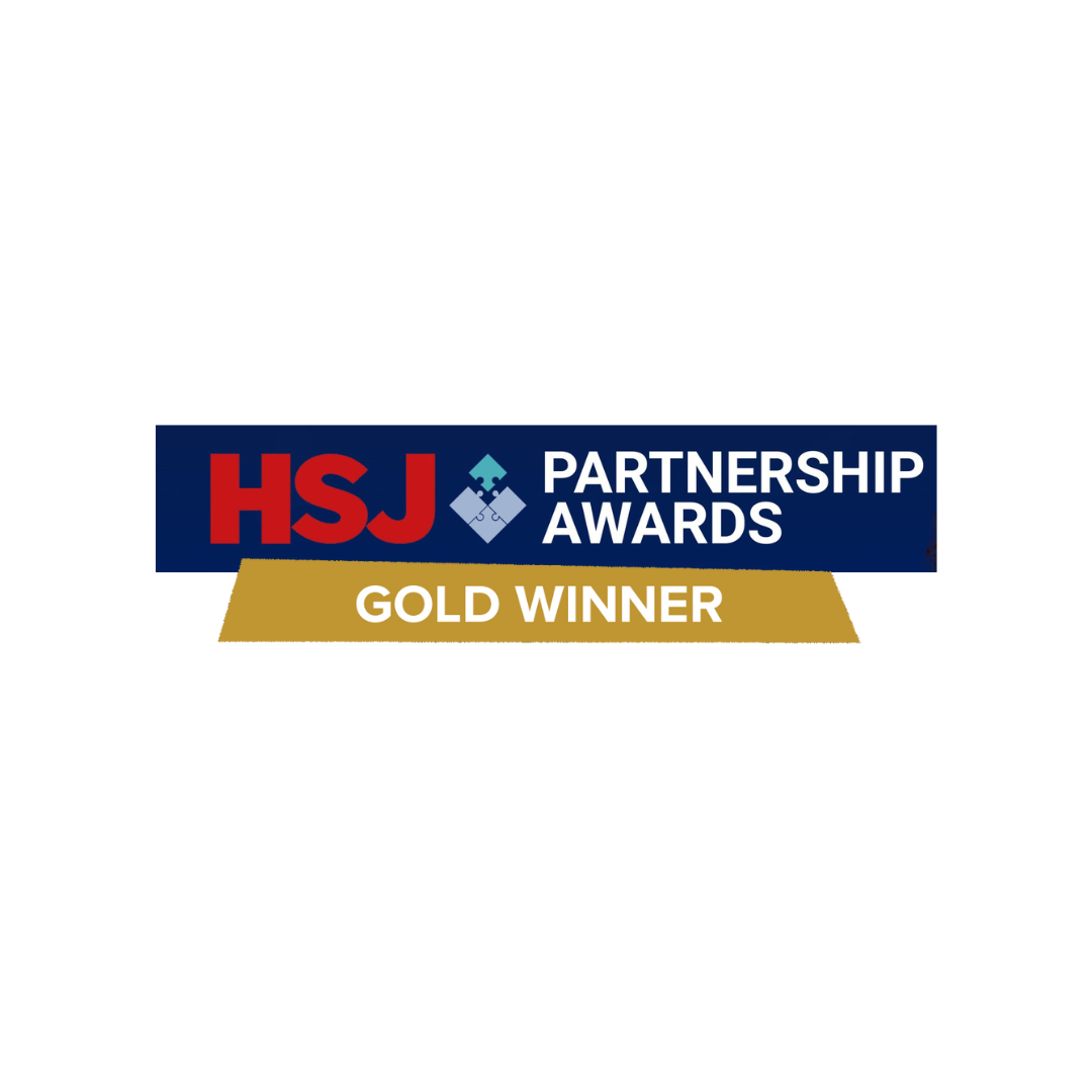 HSJ Partnership Awards Gold Winner logo.