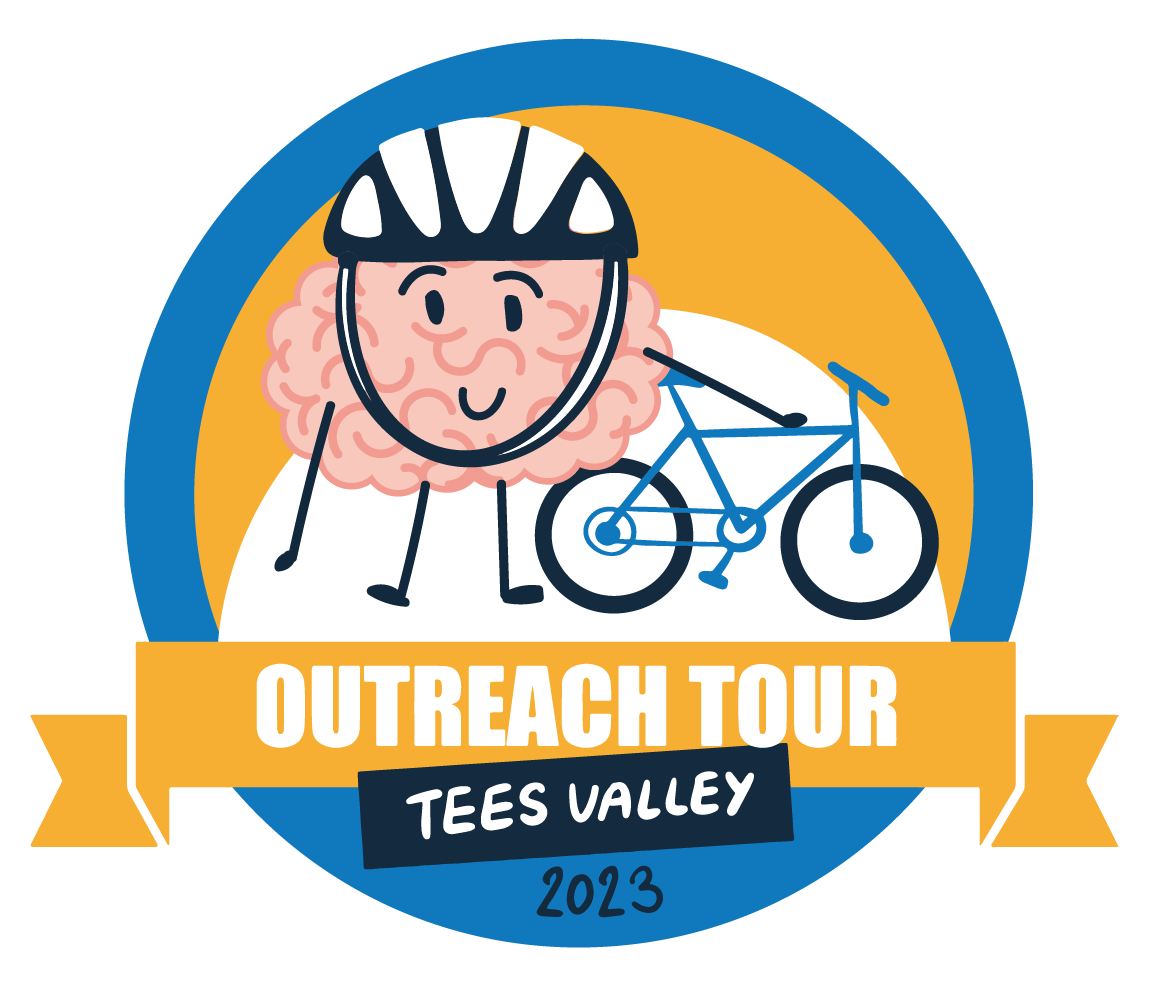 The logo for the Outreach Tour Tees Valley 2023.