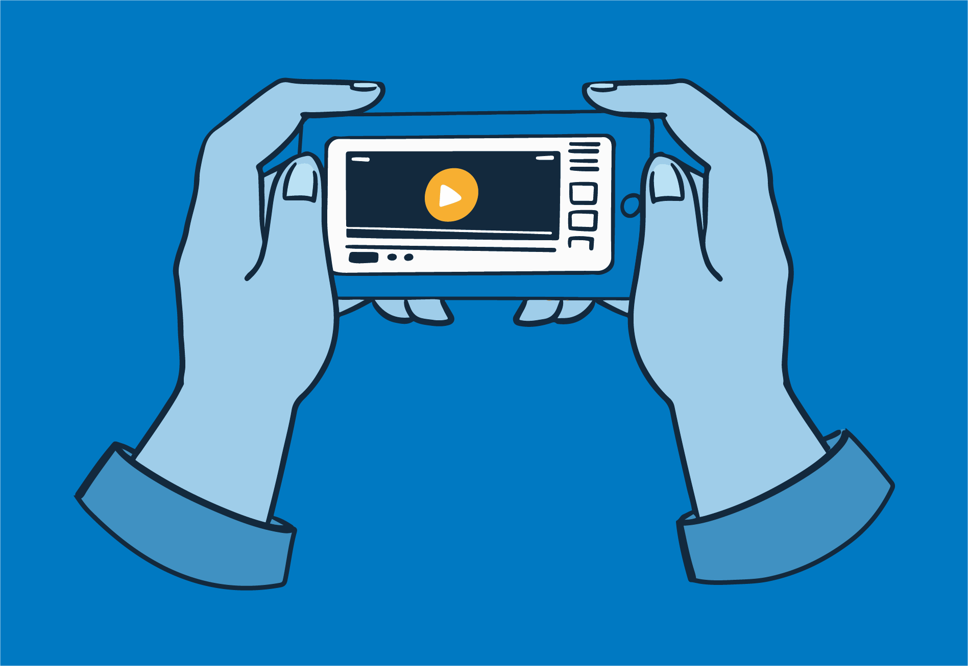 A phone playing a video.