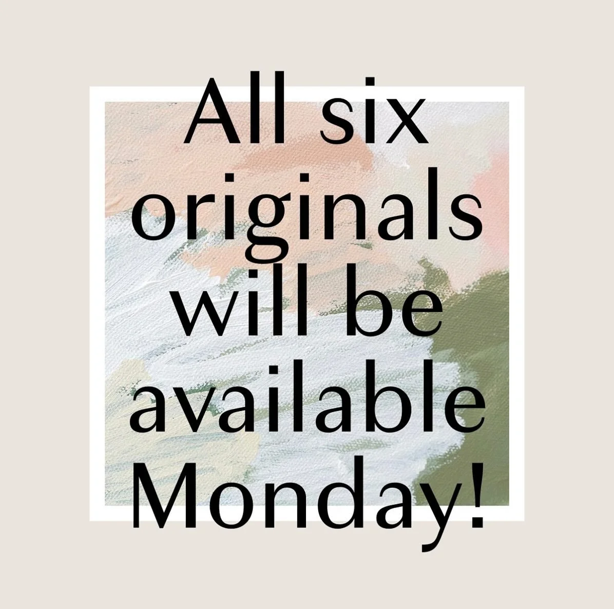 Today! This collection of 6 beautiful original paintings will be available today! Link will first be emailed to those on my newsletter list&hellip;stay tuned!!