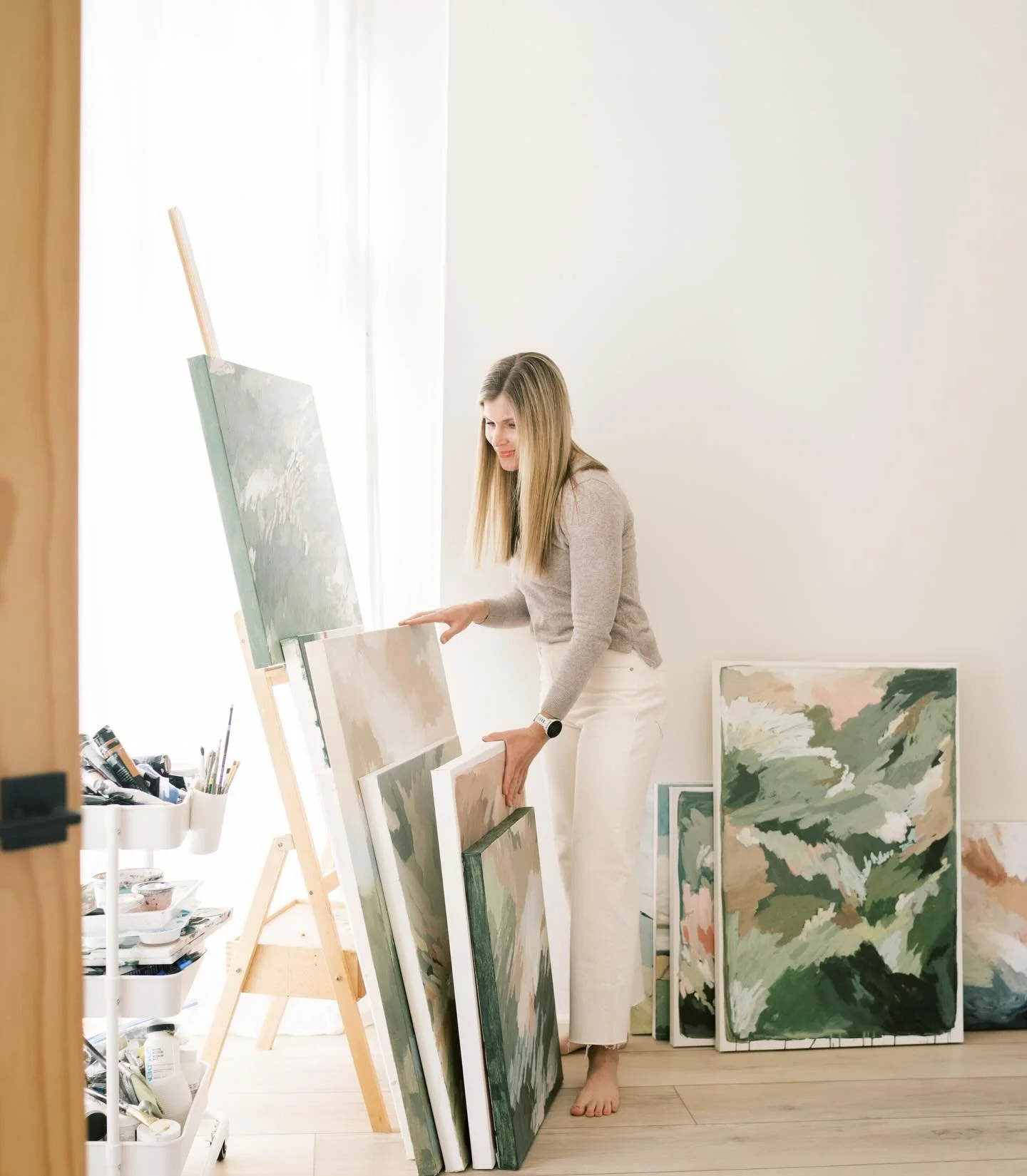 A little studio sorting this week.

Pulling paintings out of the racks this week, deciding what to keep, what to archive, and which pieces will find new homes before the studio move.

It&rsquo;s been interesting to see the evolution of these works al