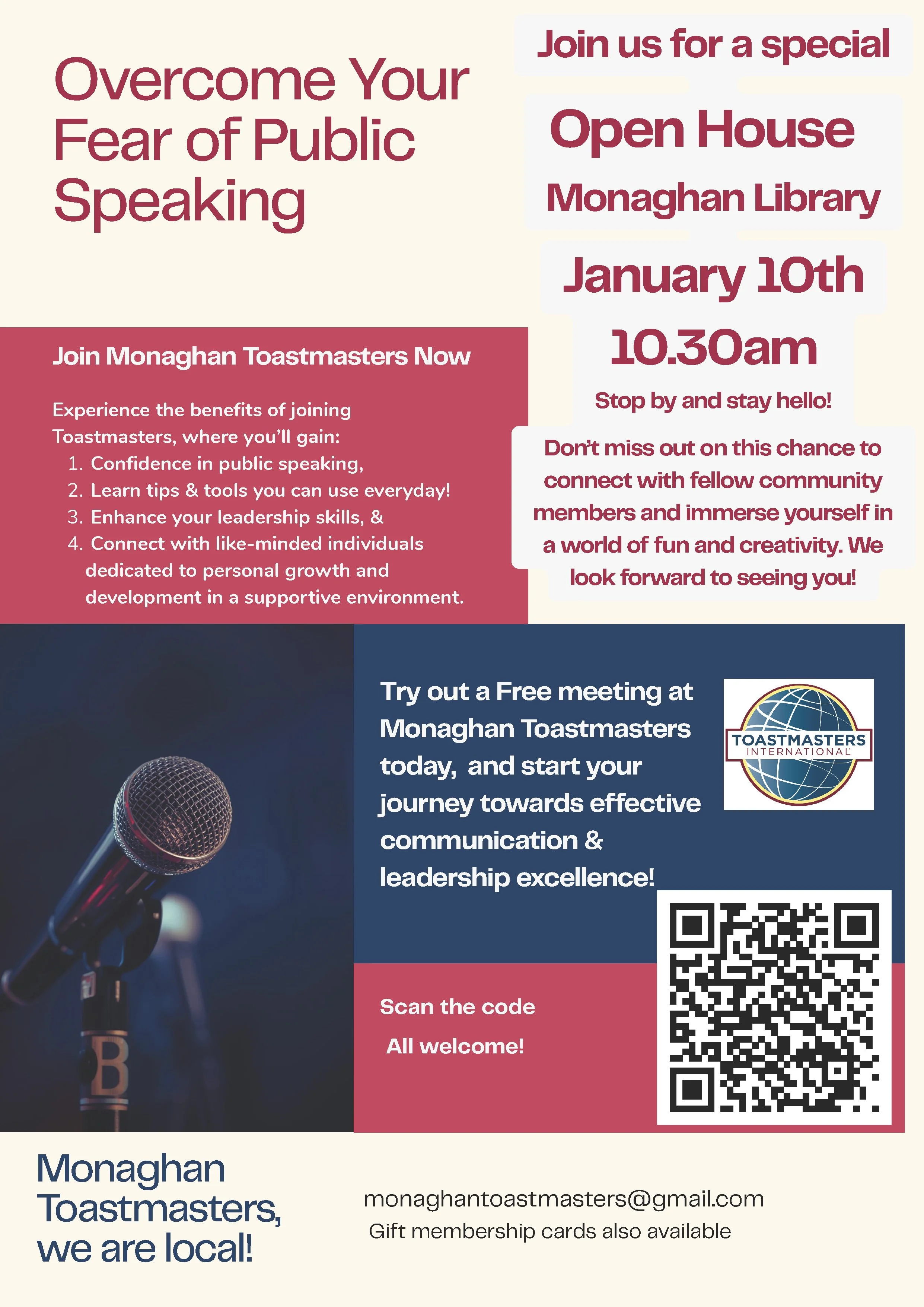 OPEN HOUSE MONAGHAN TOASTMASTERS