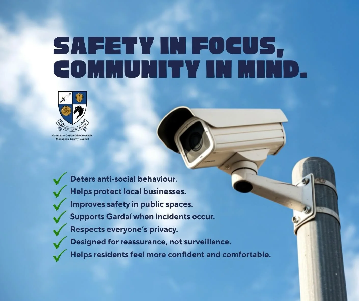 👁️ Keeping Our Town Safe &mdash; Without Intruding

Our community CCTV system is here to protect, support, and reassure &mdash; not to invade anyone&rsquo;s privacy. Here&rsquo;s how it helps all of us:

🛑 Deters anti‑social behaviour
Visible camer