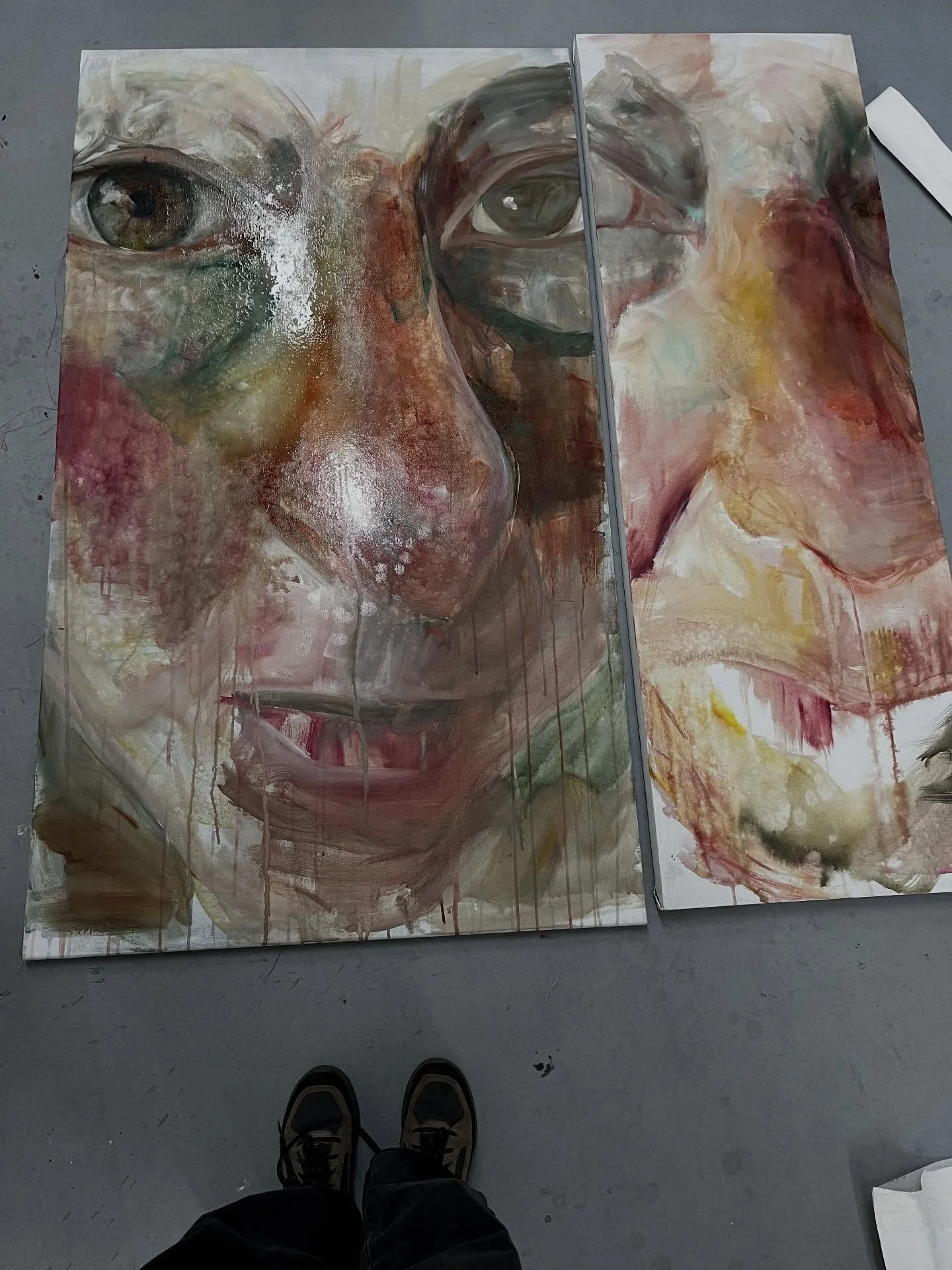 #wip #selfportraitpainting #series #contrmporarypainting #contemporaryart #artcollector #realismpainting #portratpainting #vulnerabilty