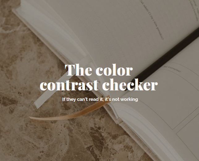 FREE color contrast checker