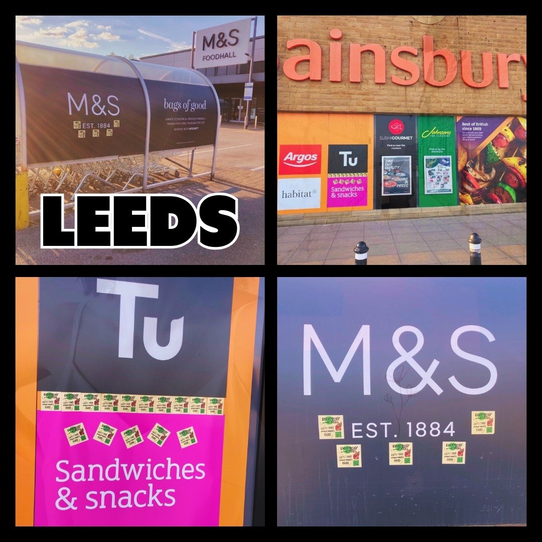 Our lovely Leeds people went all out to sticker their supermarkets this weekend. 

Want to get your own beautiful Everybody Eats stickers? Fill out the form in our bio and we will get them to you.

#everybodyeats #food #leeds