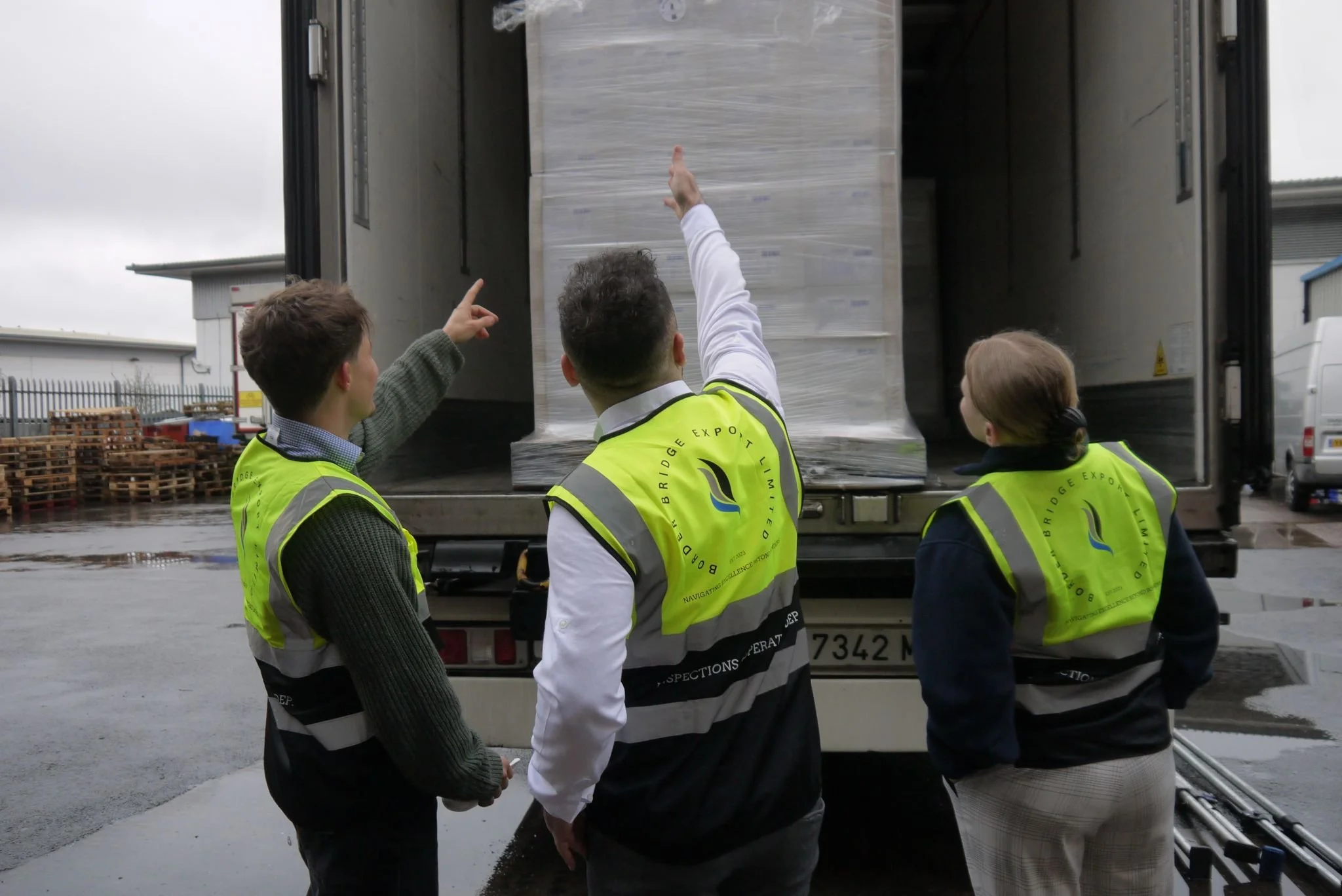Staff Truck Inspection in high visibility