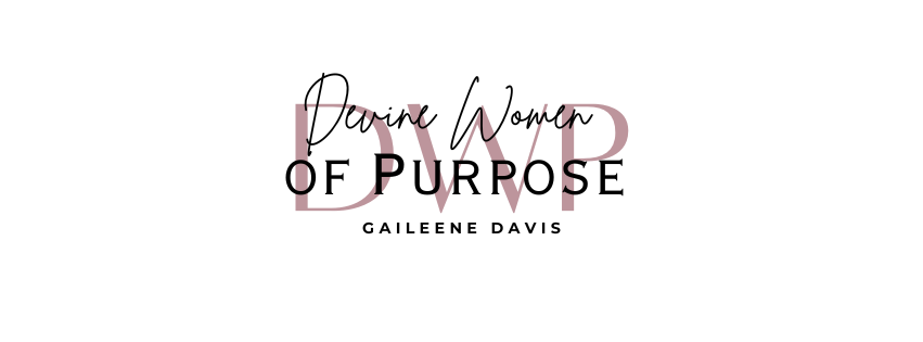 Book cover titled 'Daring Women of Purpose' by Gaileene Davis with elegant black and pink text on a white background.