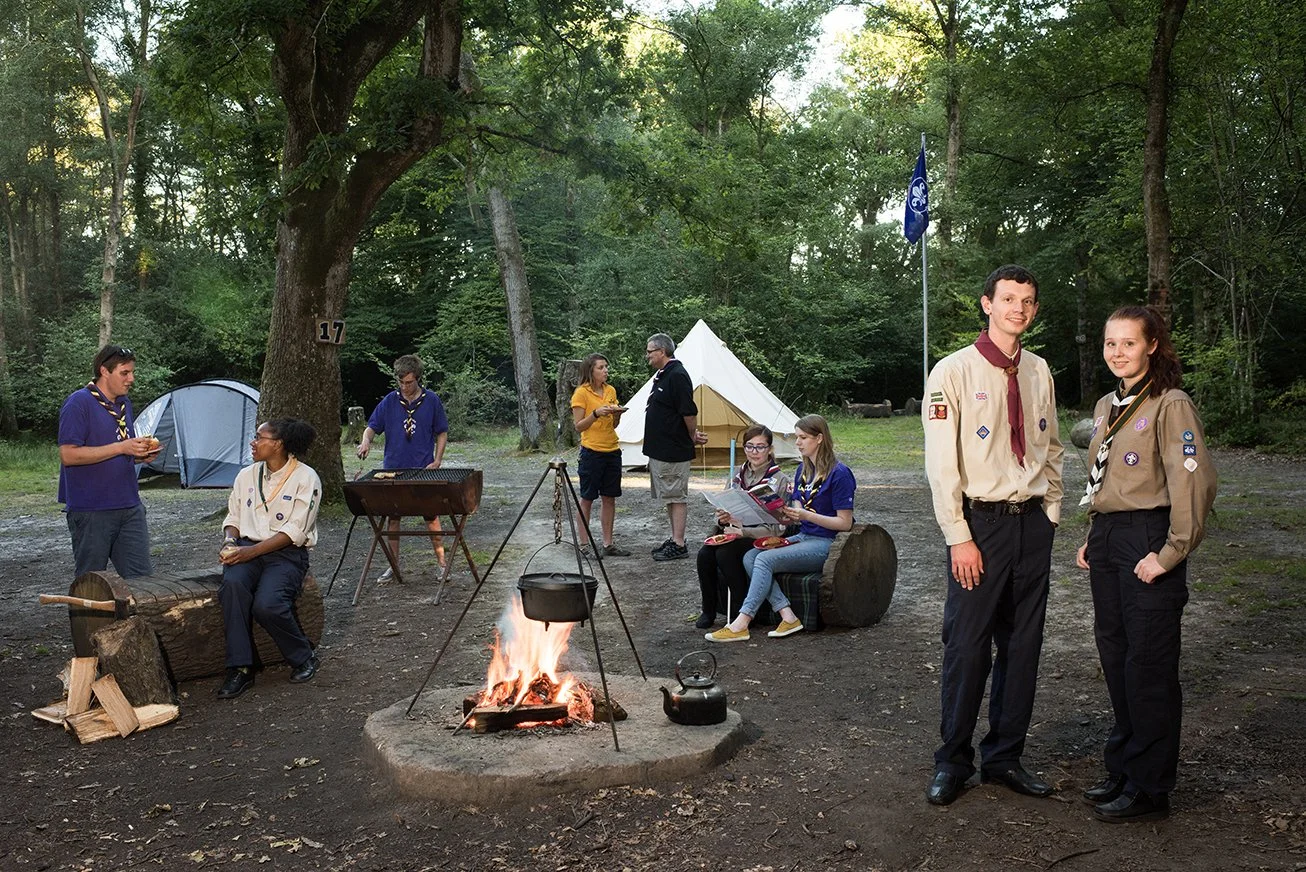 The Queen's Scouts at the Ferny Crofts Campsite in the New Forest