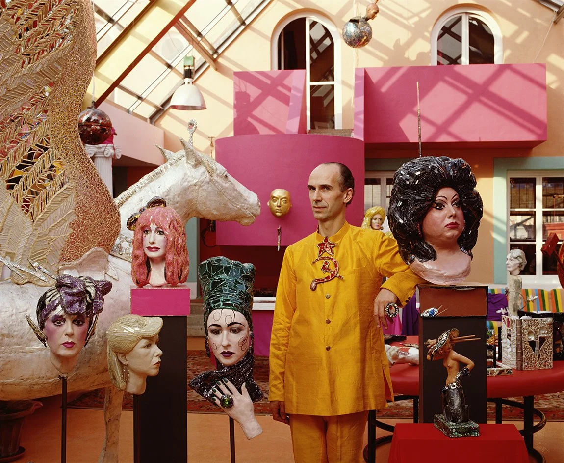 Andrew Logan in his Southwark studio