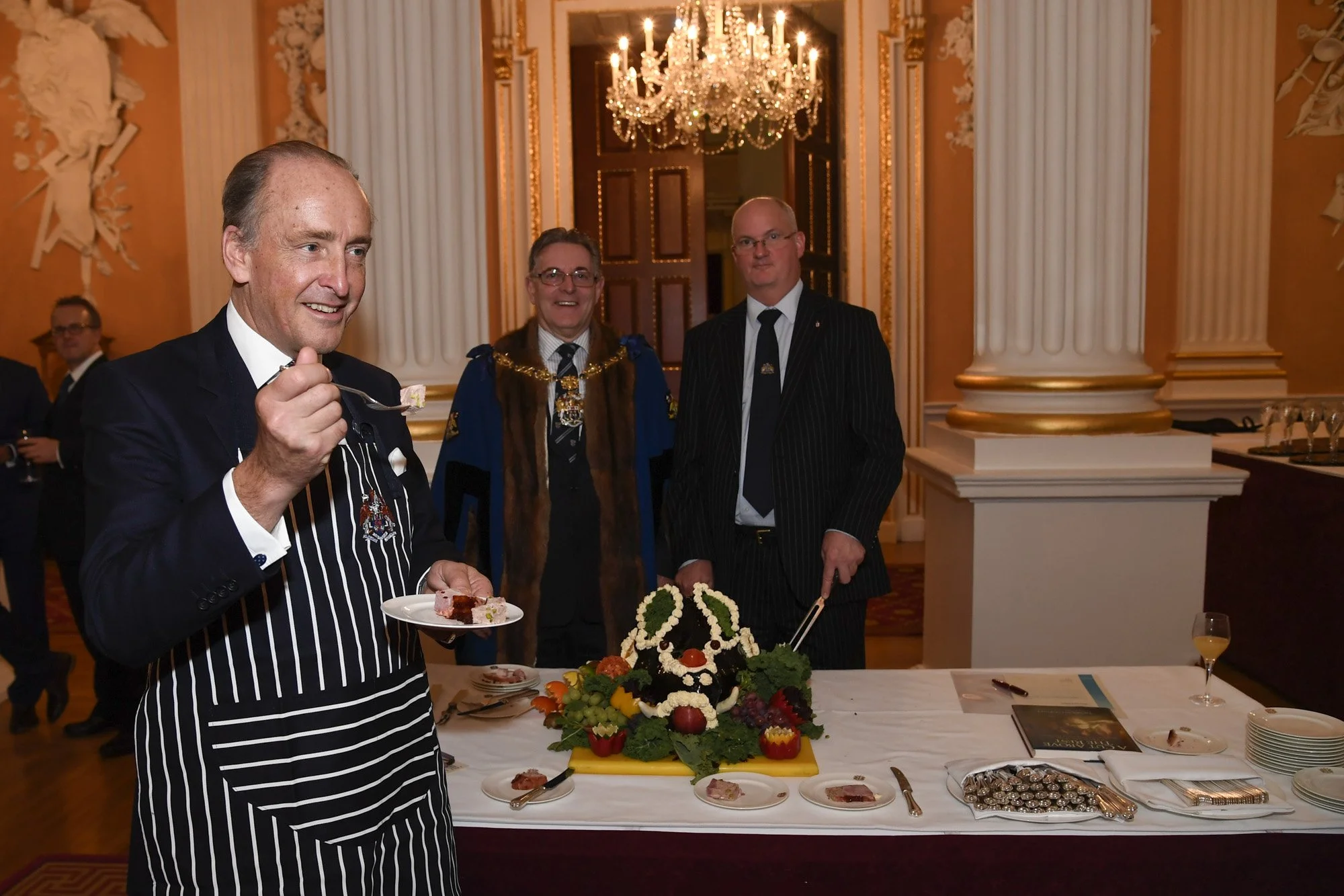 The conclusion of the Boar's Head ceremony. One of many ancient events that take place in the City of London
