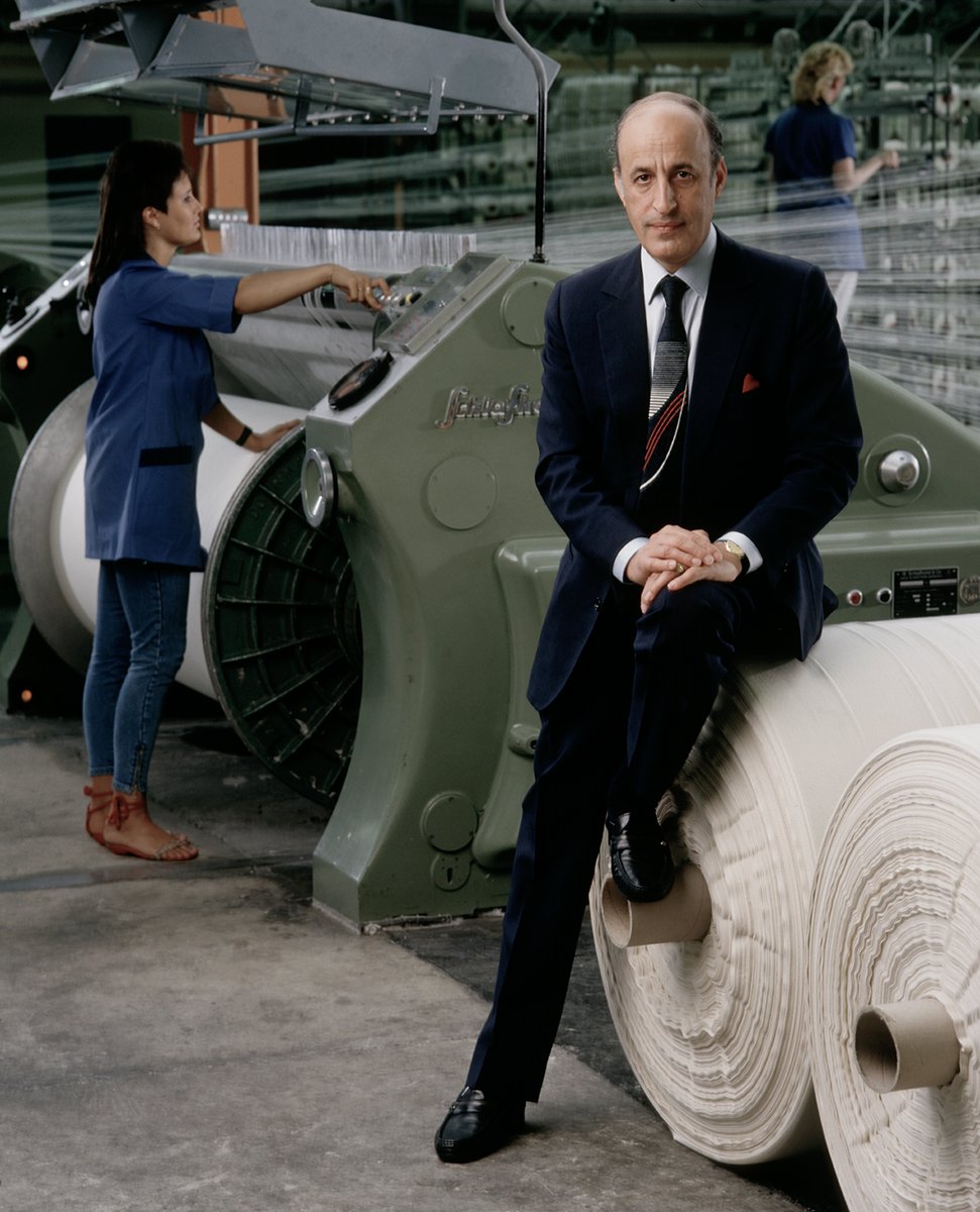 Sir David Alliance, Chair of Cotes Viyella. This was the first 'proper' corporate portrait  I did. I persuaded him to be photographed in the midlands factory rather than the London office.