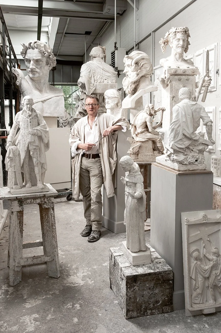Alastair Stoddart, Sculptor in Ordinary, in his Glasgow studio