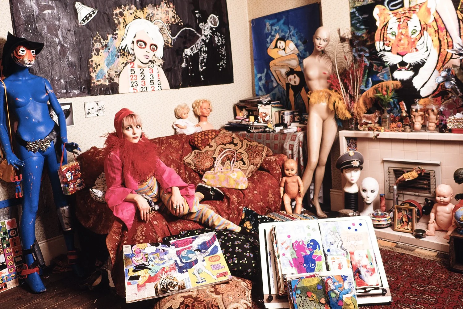 Astrodoll in her sitting room in Hackney



